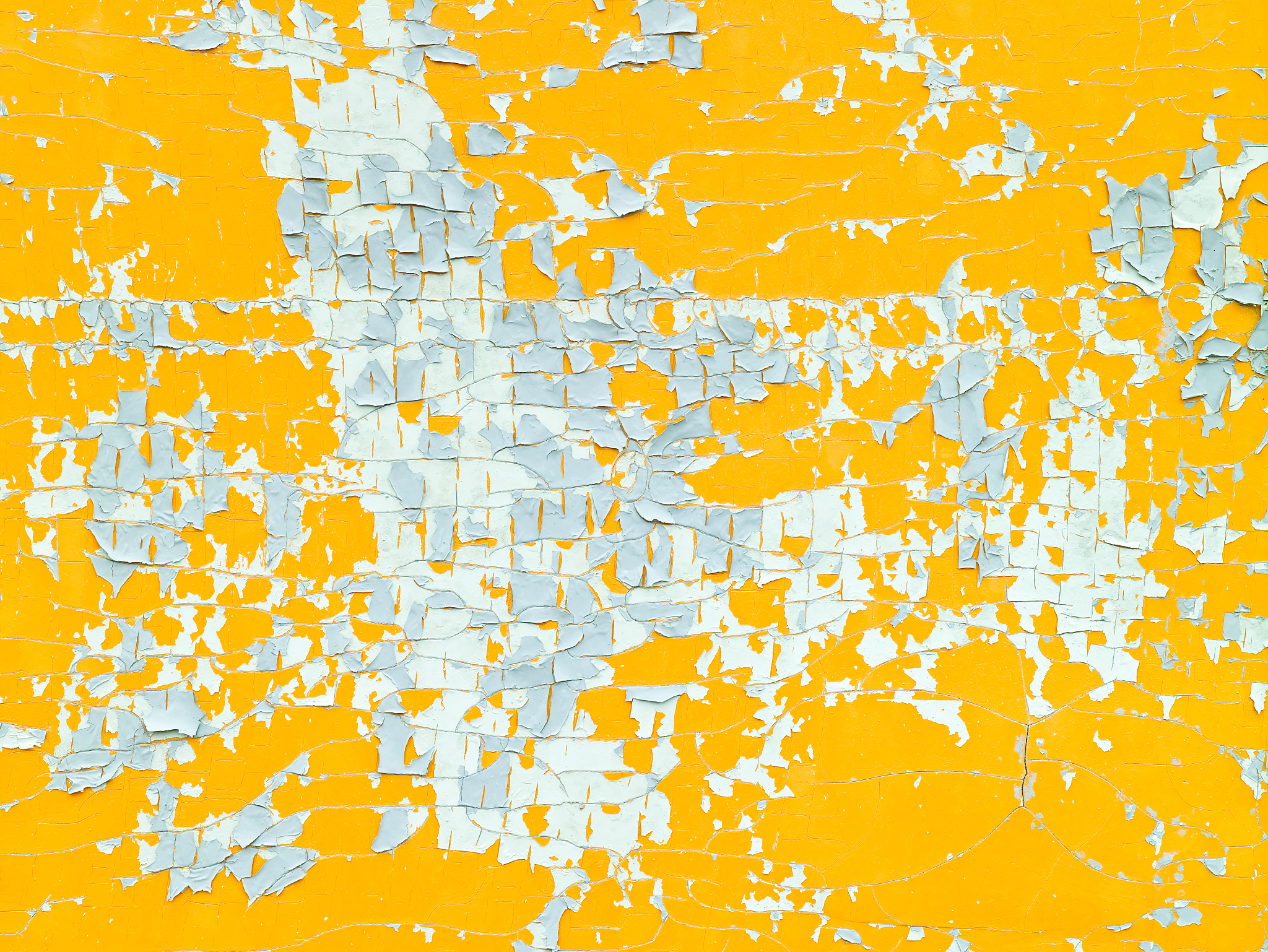 orange and grey peeling paint