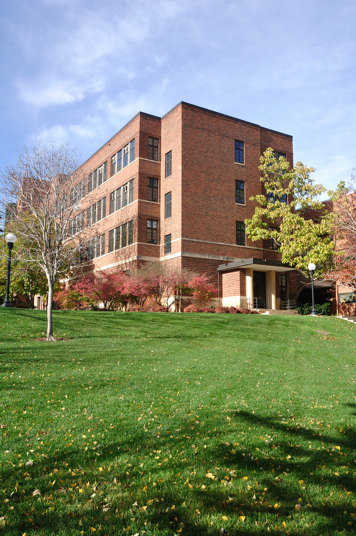 brick building on university campus