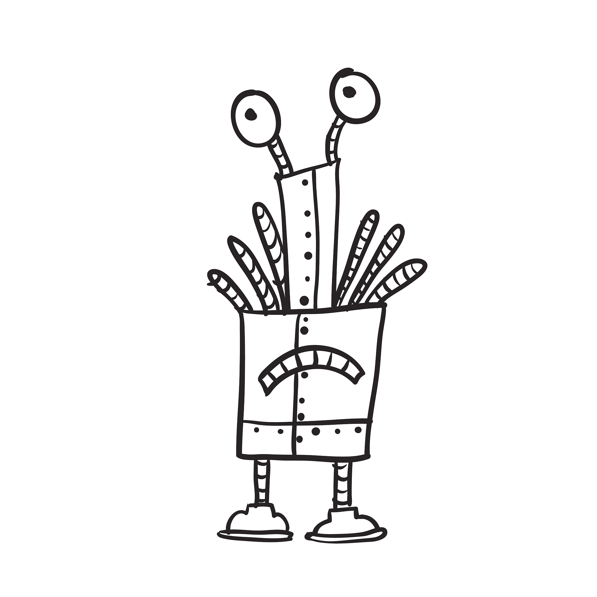 retro cartoon robot