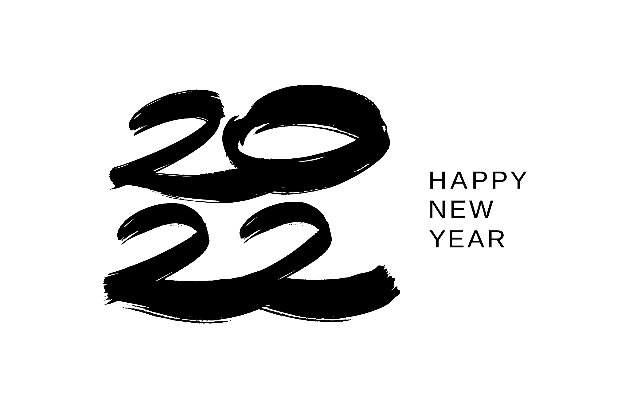 2022 design template for new year black and white