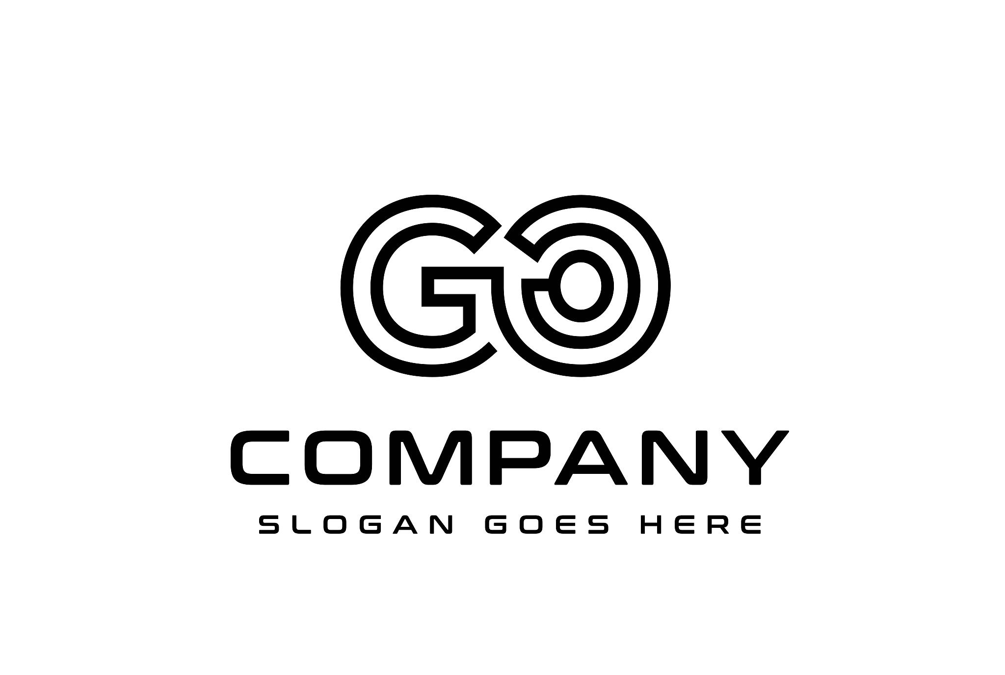 initial letter go logo vector template
