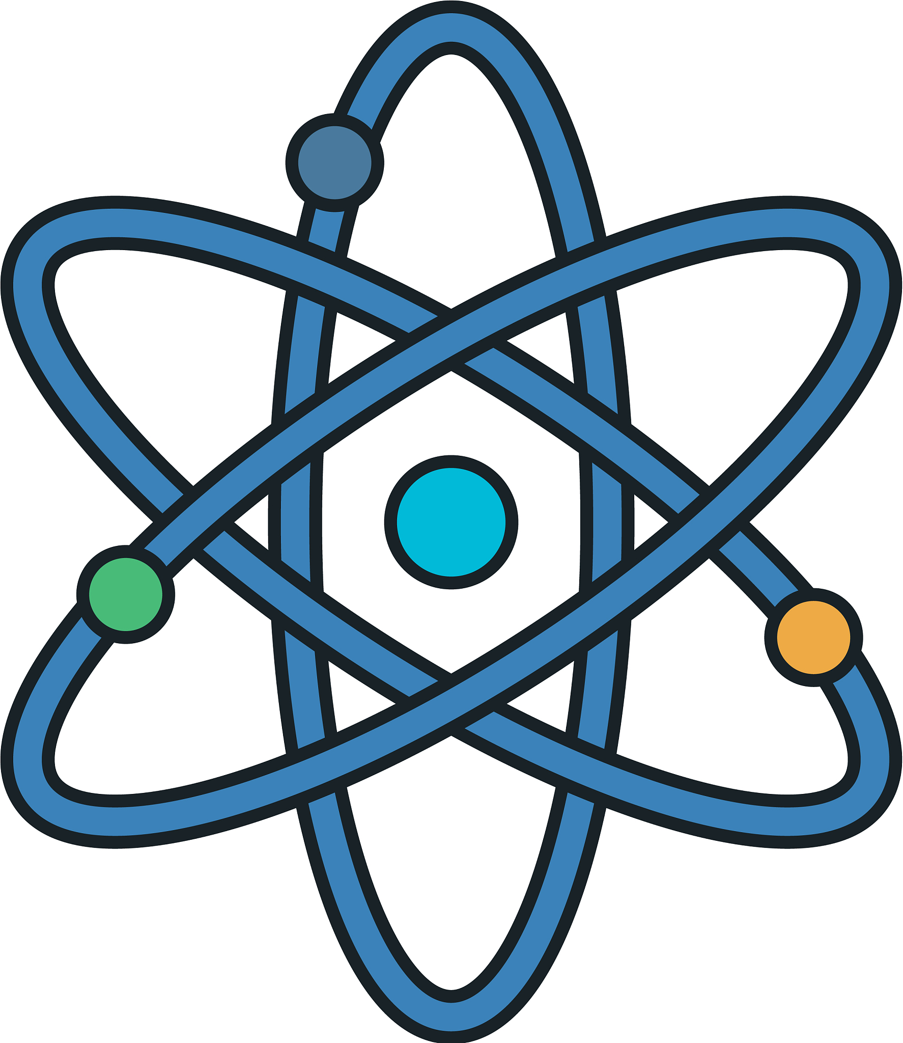 atom molecule isolated icon