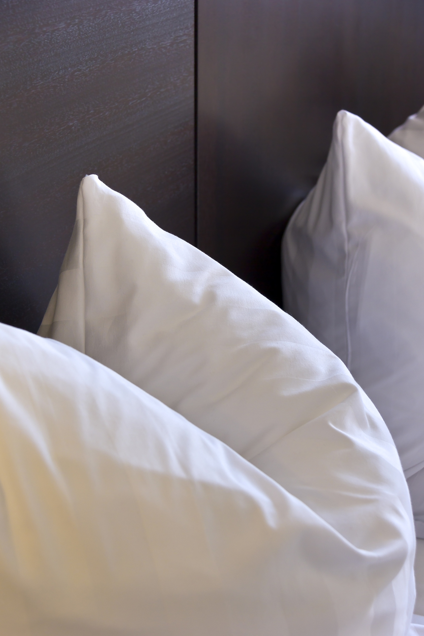 pillows at the bed