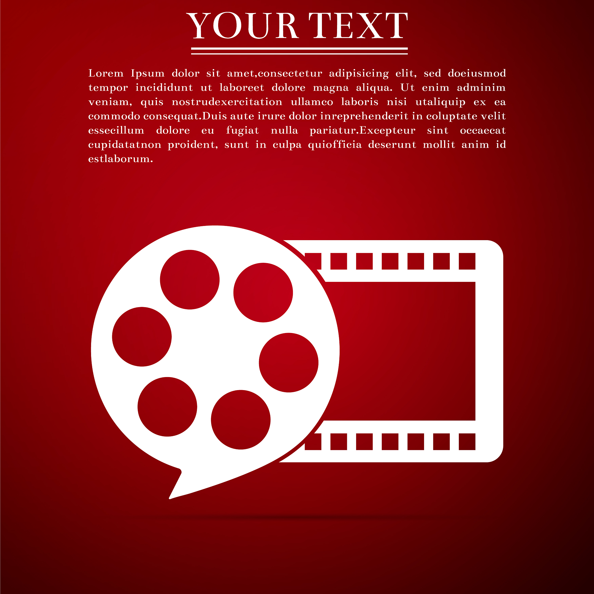 film reel and play video movie film icon isolated
