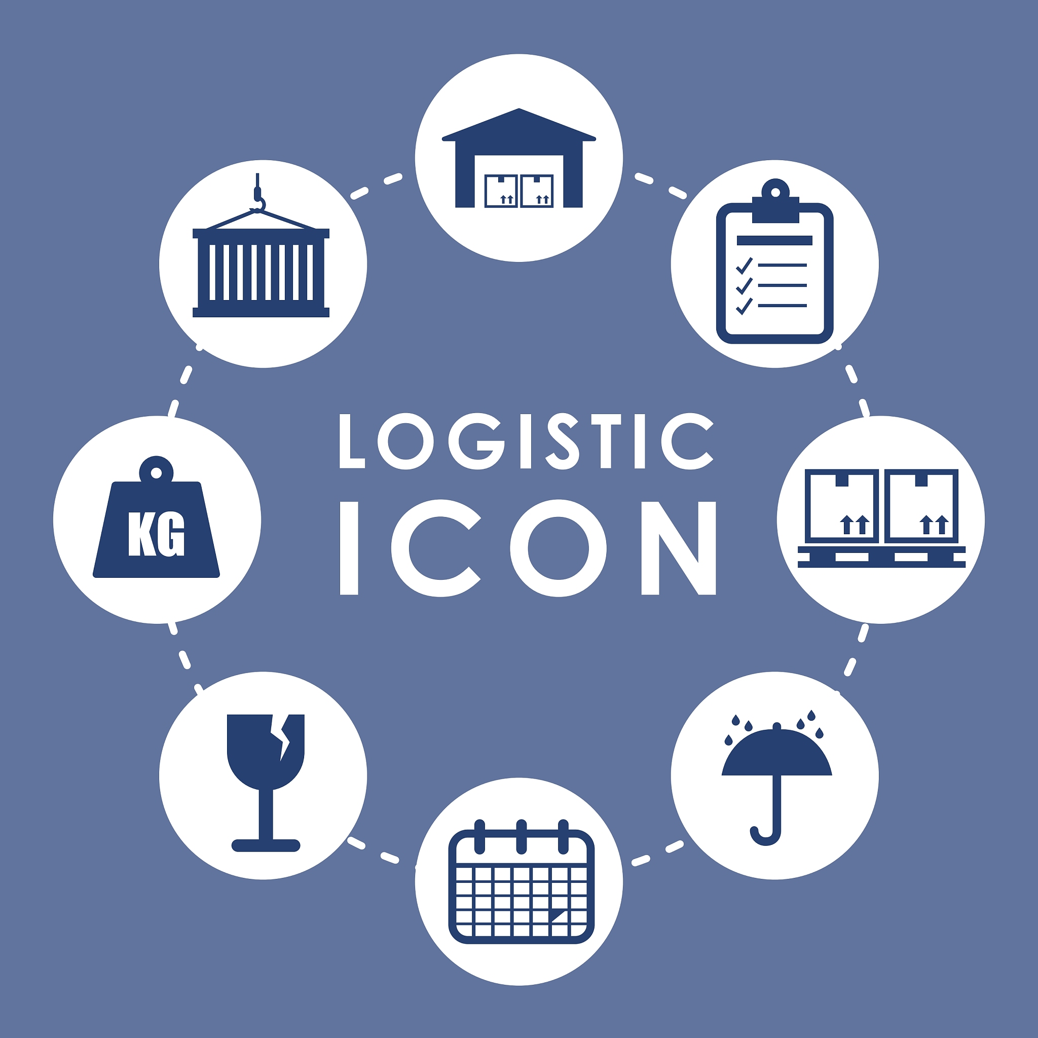 logistics and delivery icons