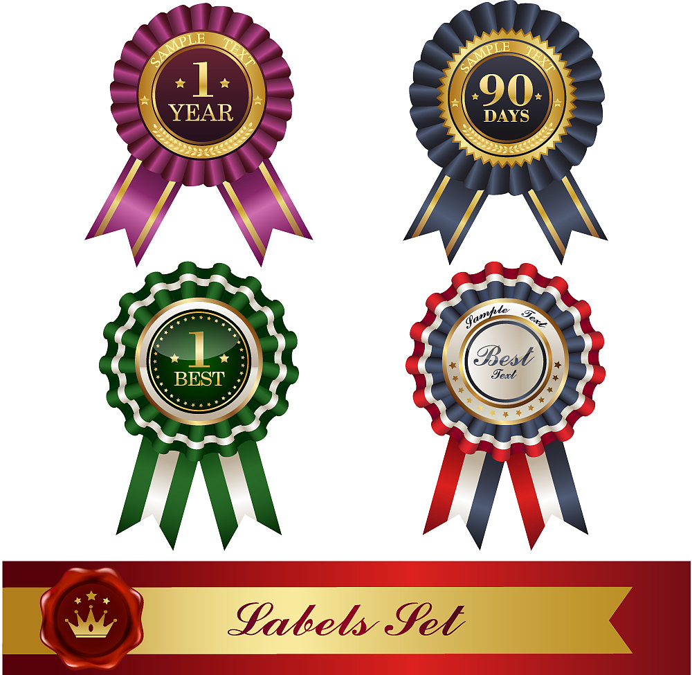 label badge with text