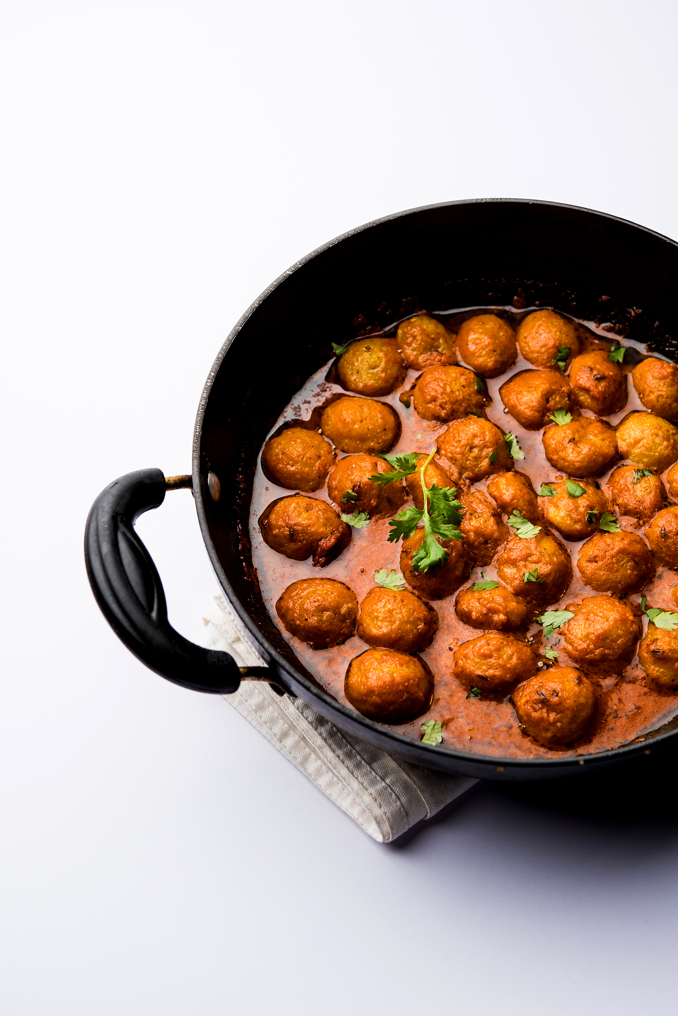 masala soya chunk curry made using soyabean nuggets and spices -