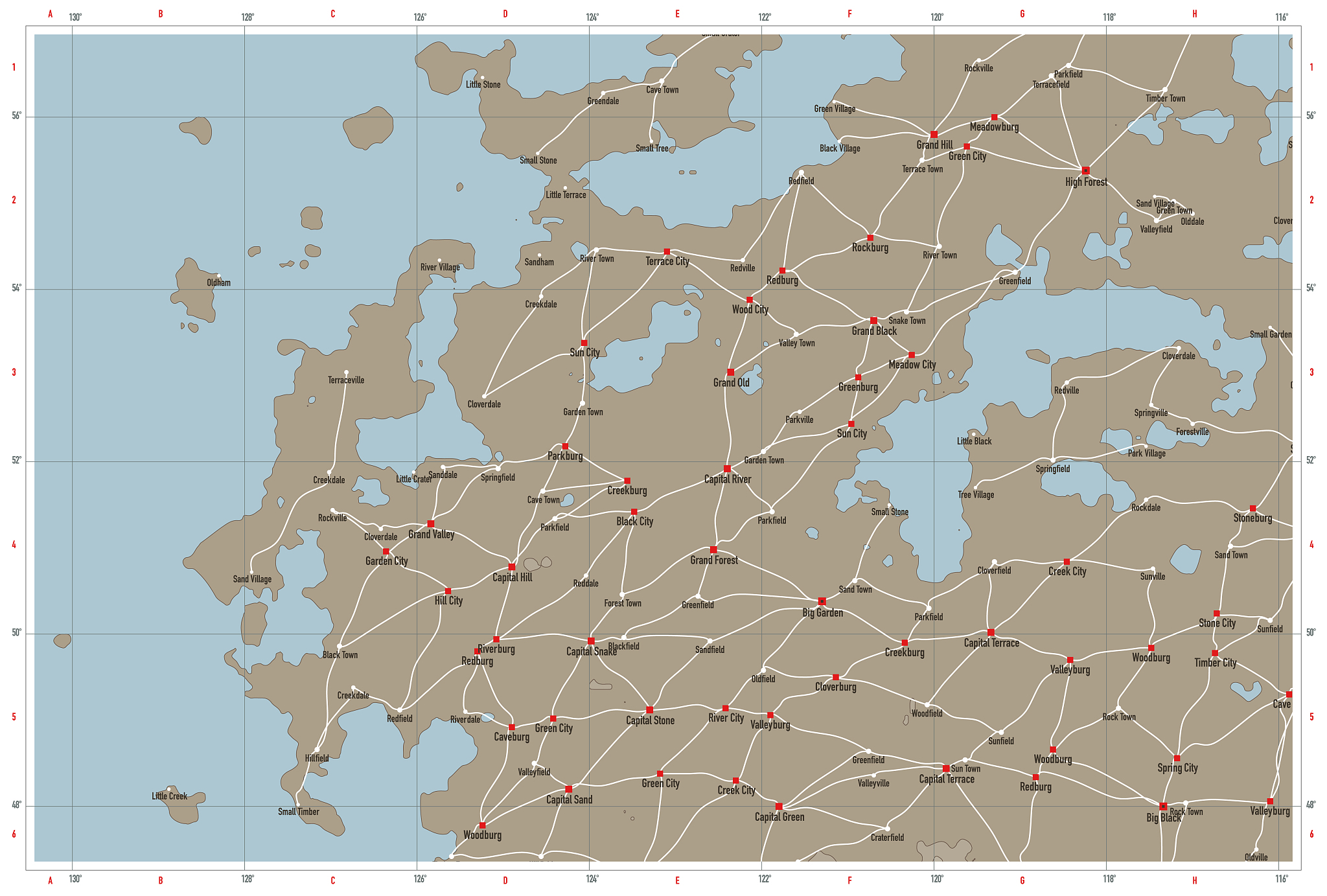 natural color generic topographic map