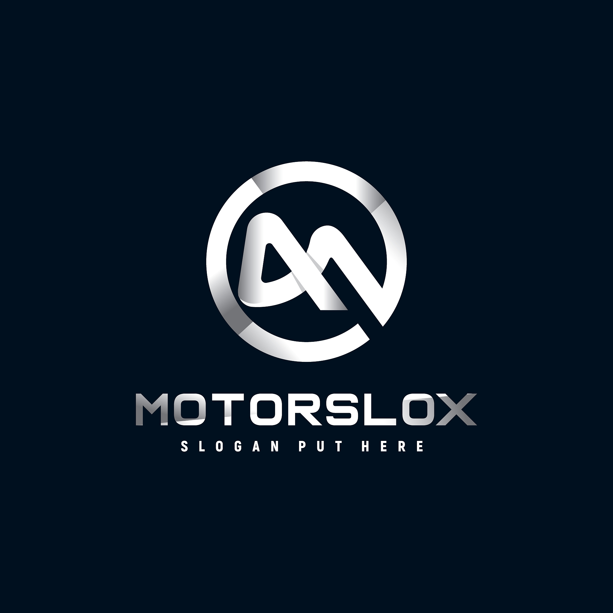 creative, modern silver color m letter logo design template vect