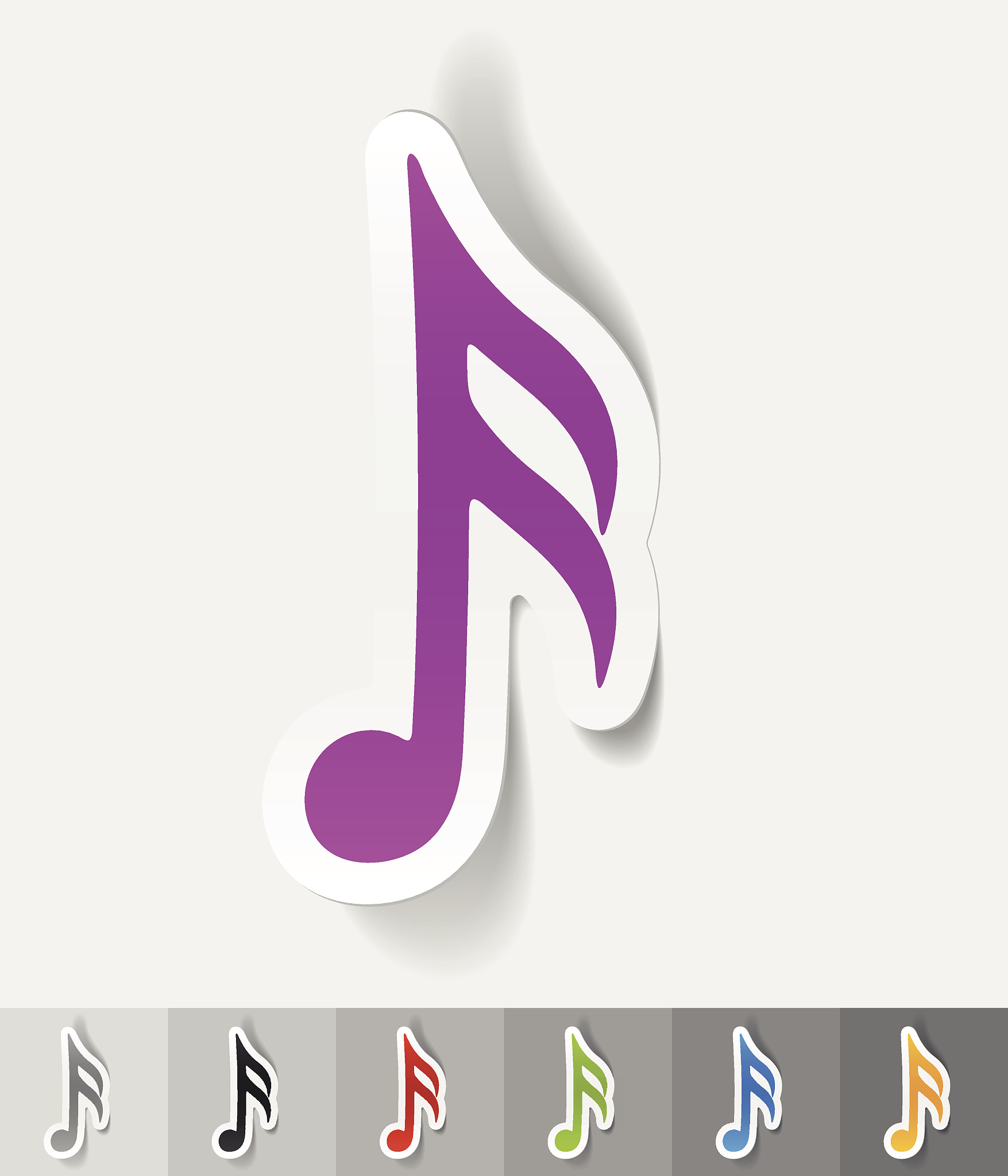 realistic design element. musical note
