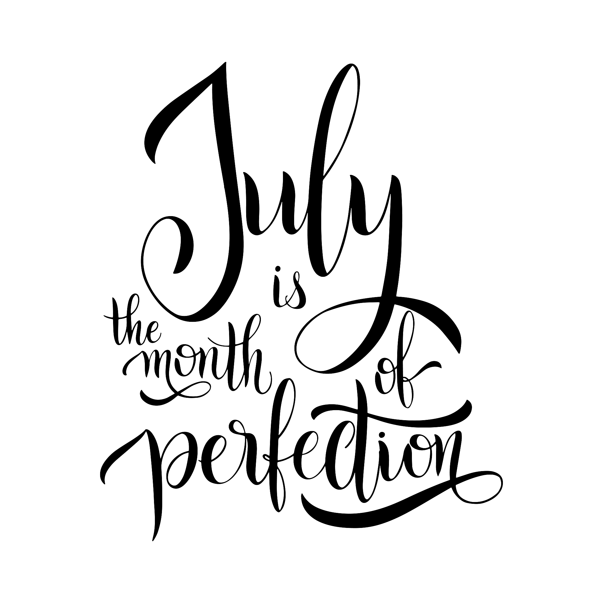 hello july lettering