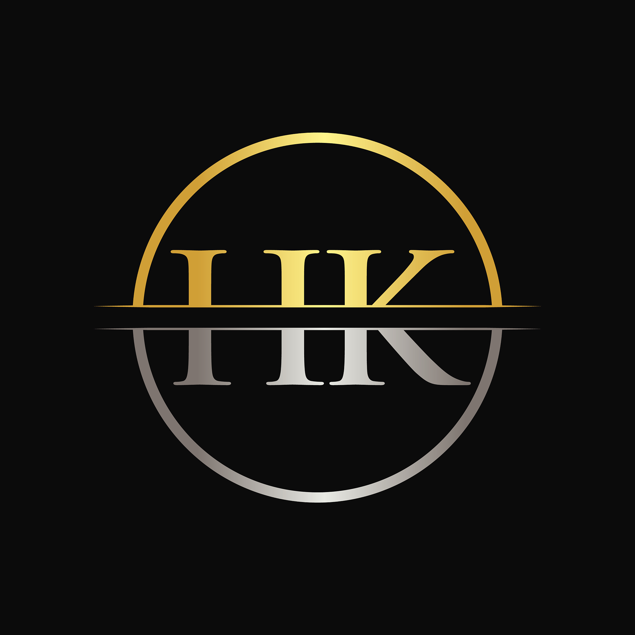 hk letter type logo design template abstract