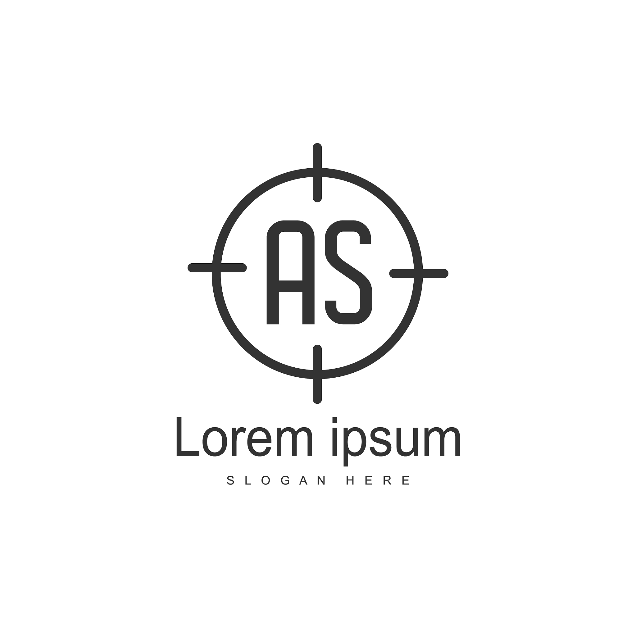 as letters logo design simple and creative black