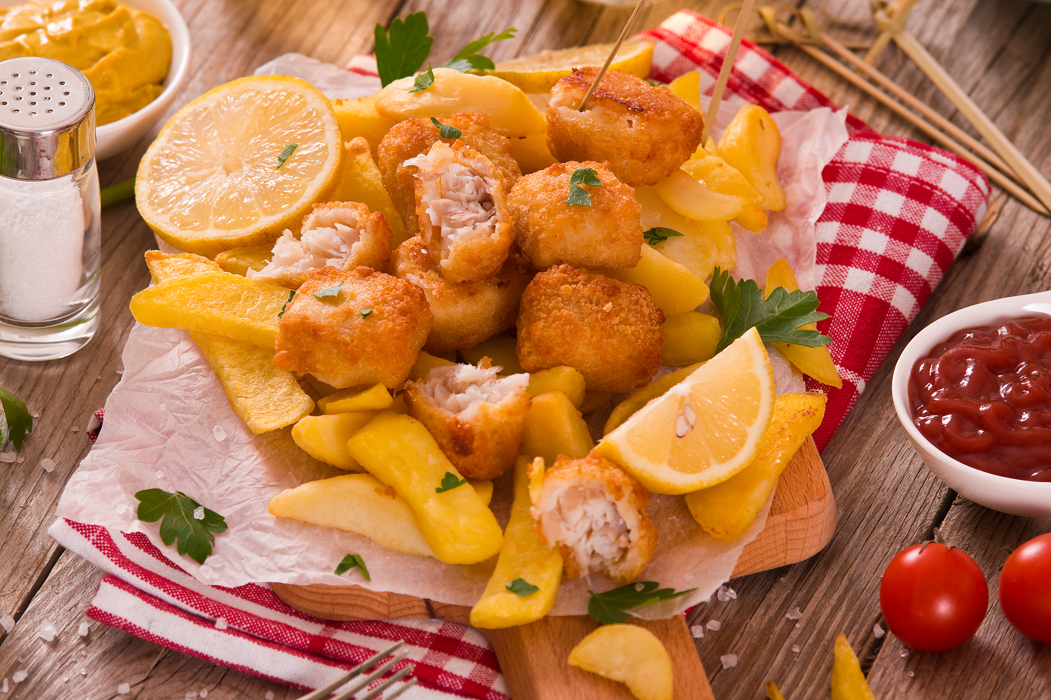 fish and chips.