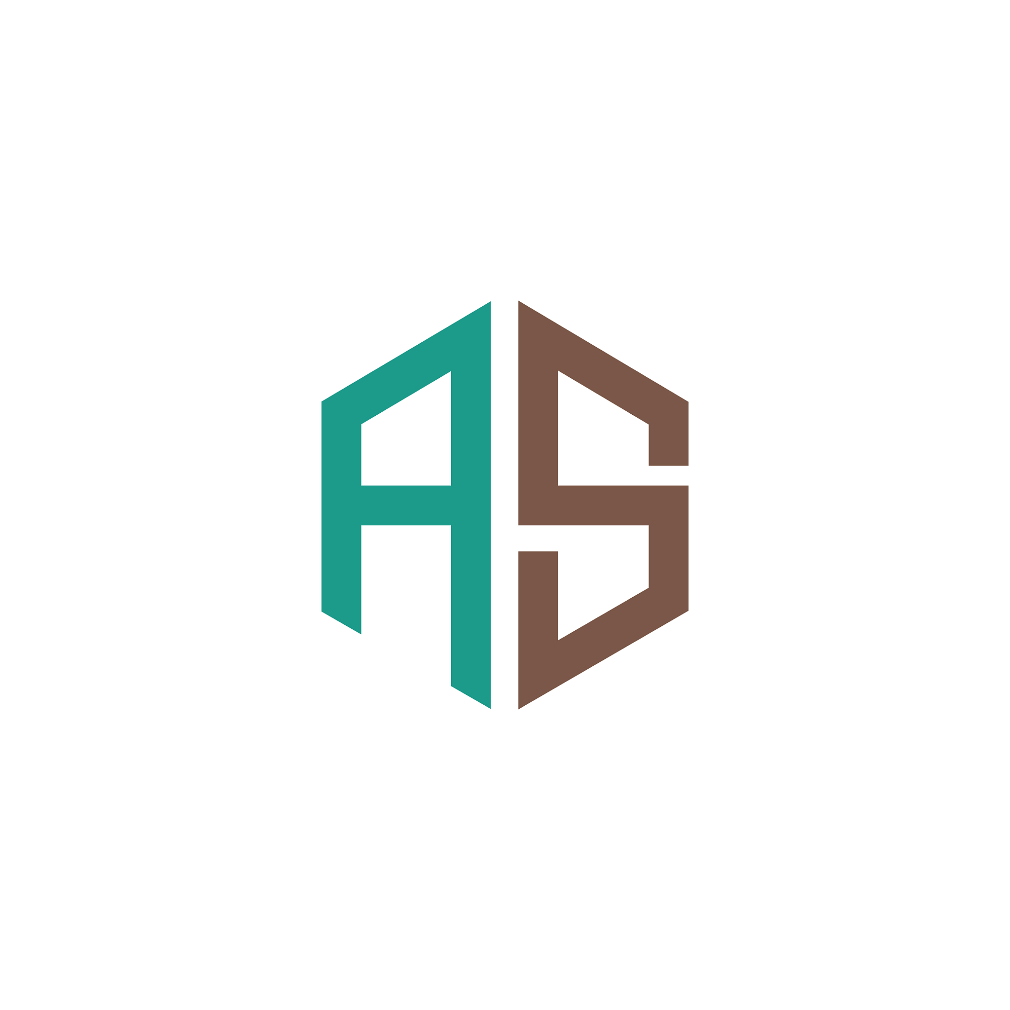 initial letter as or sa logo design template