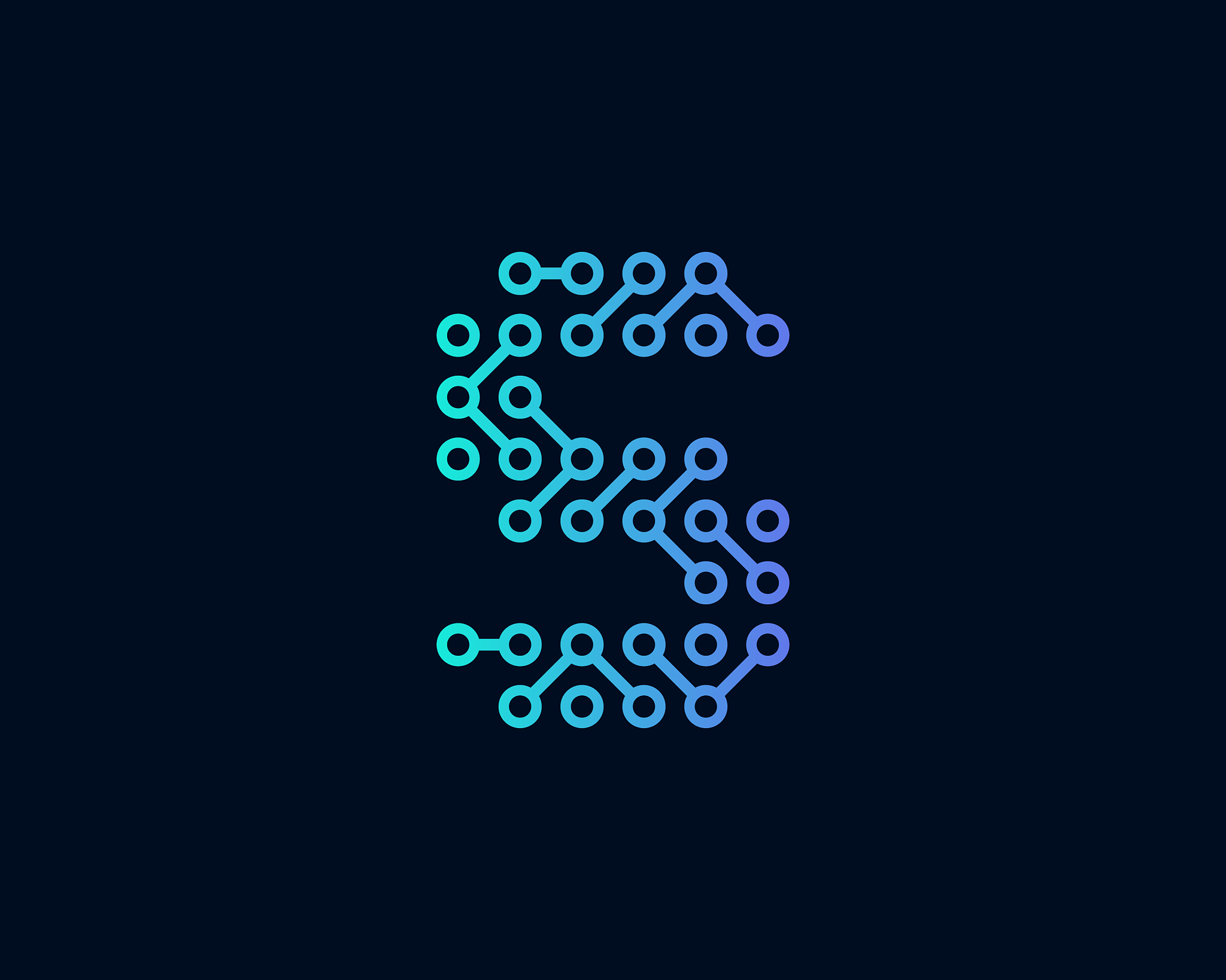 s circuit technology letter logo icon design