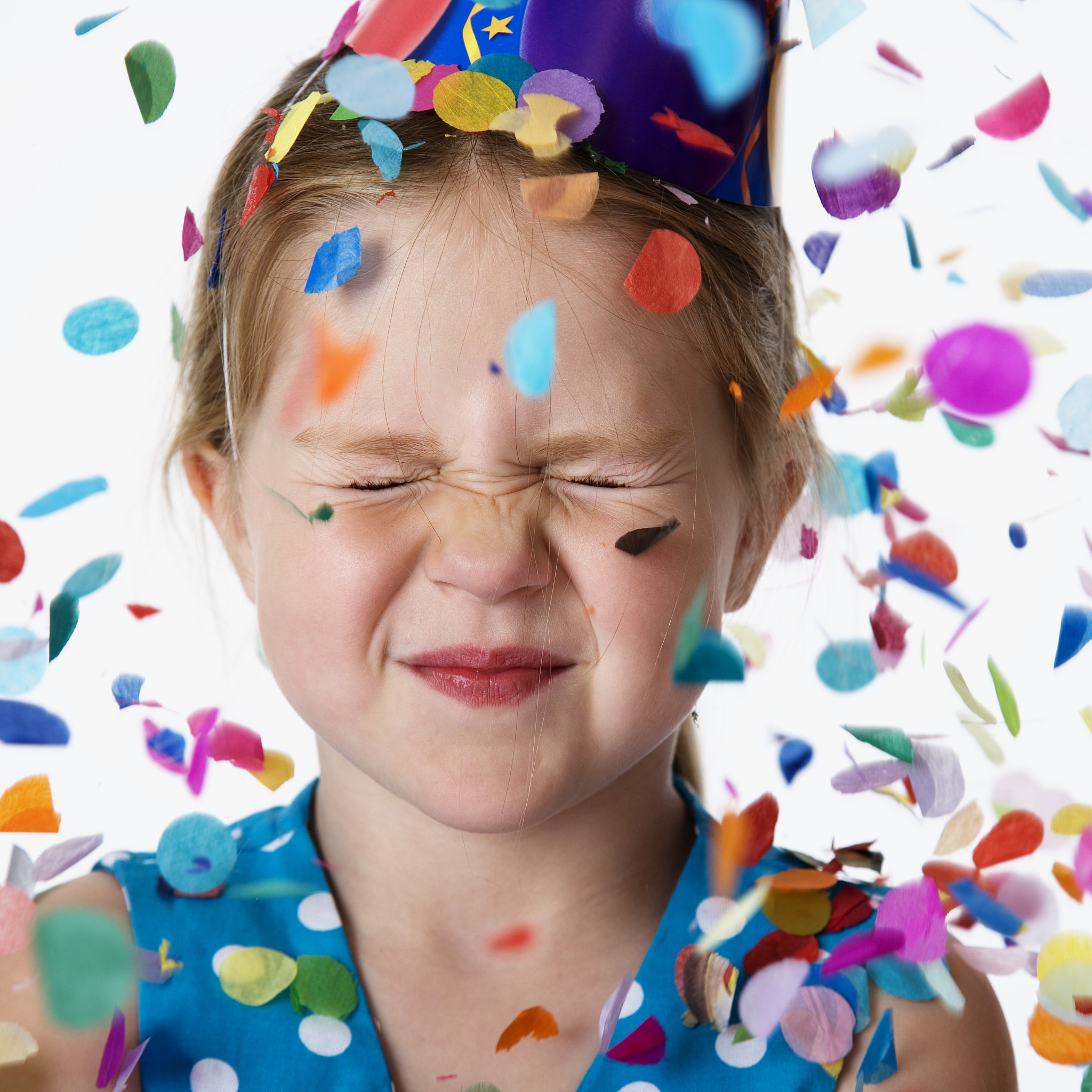 girl with confetti
