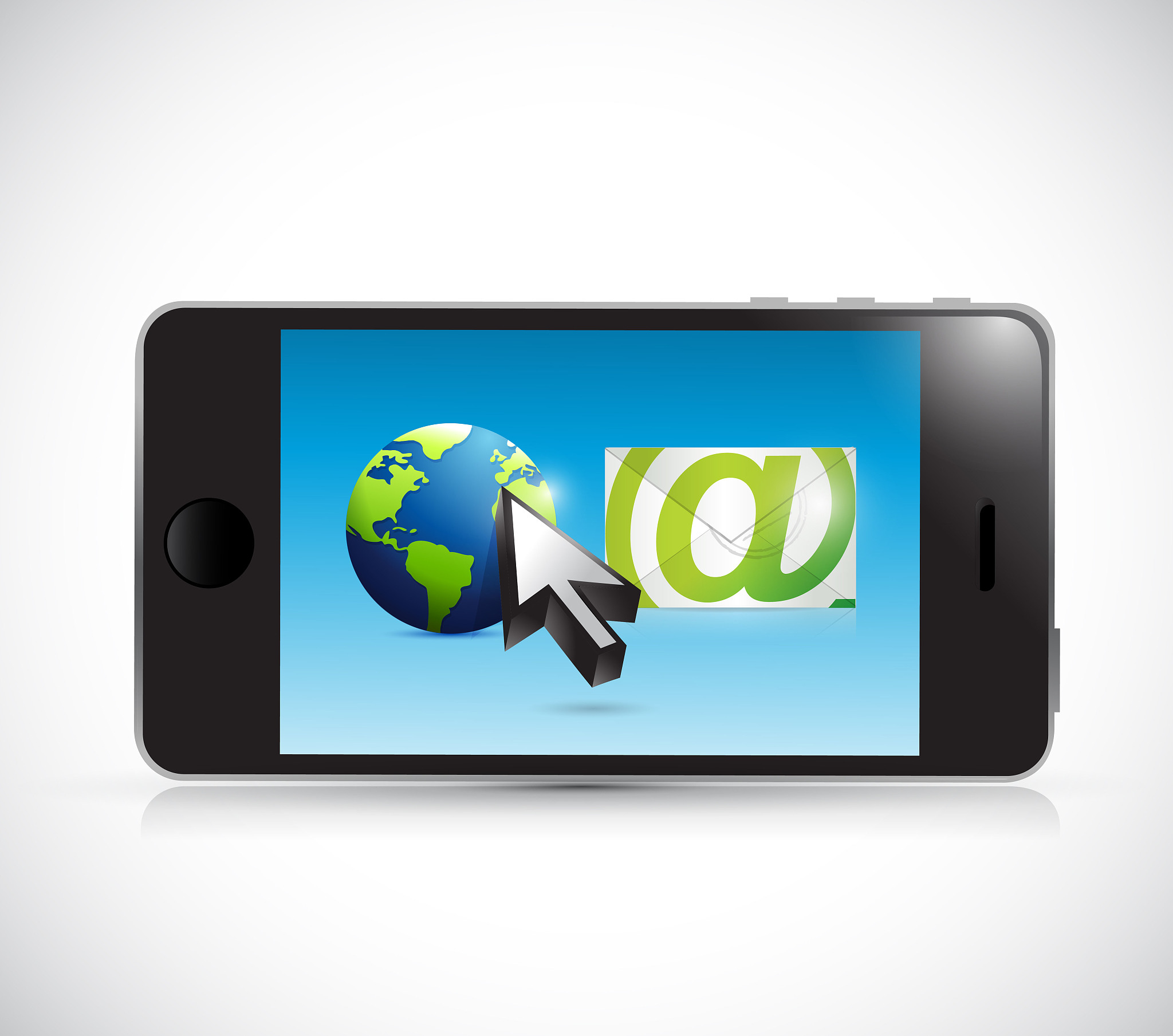 international email communication illustration
