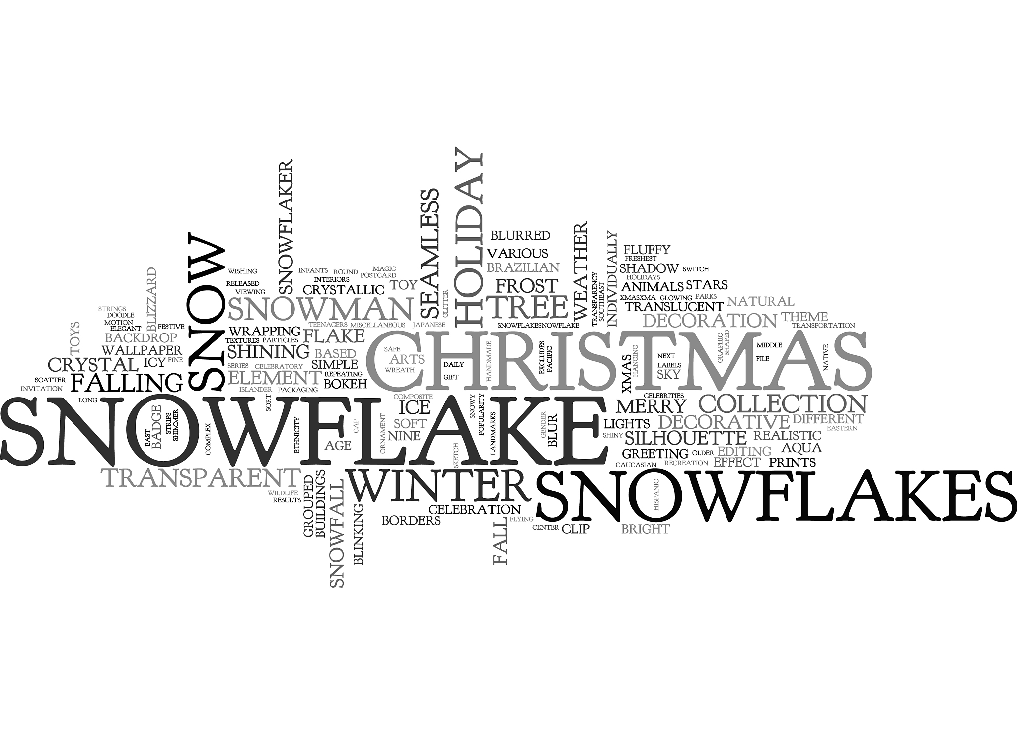 snowflake word cloud concept