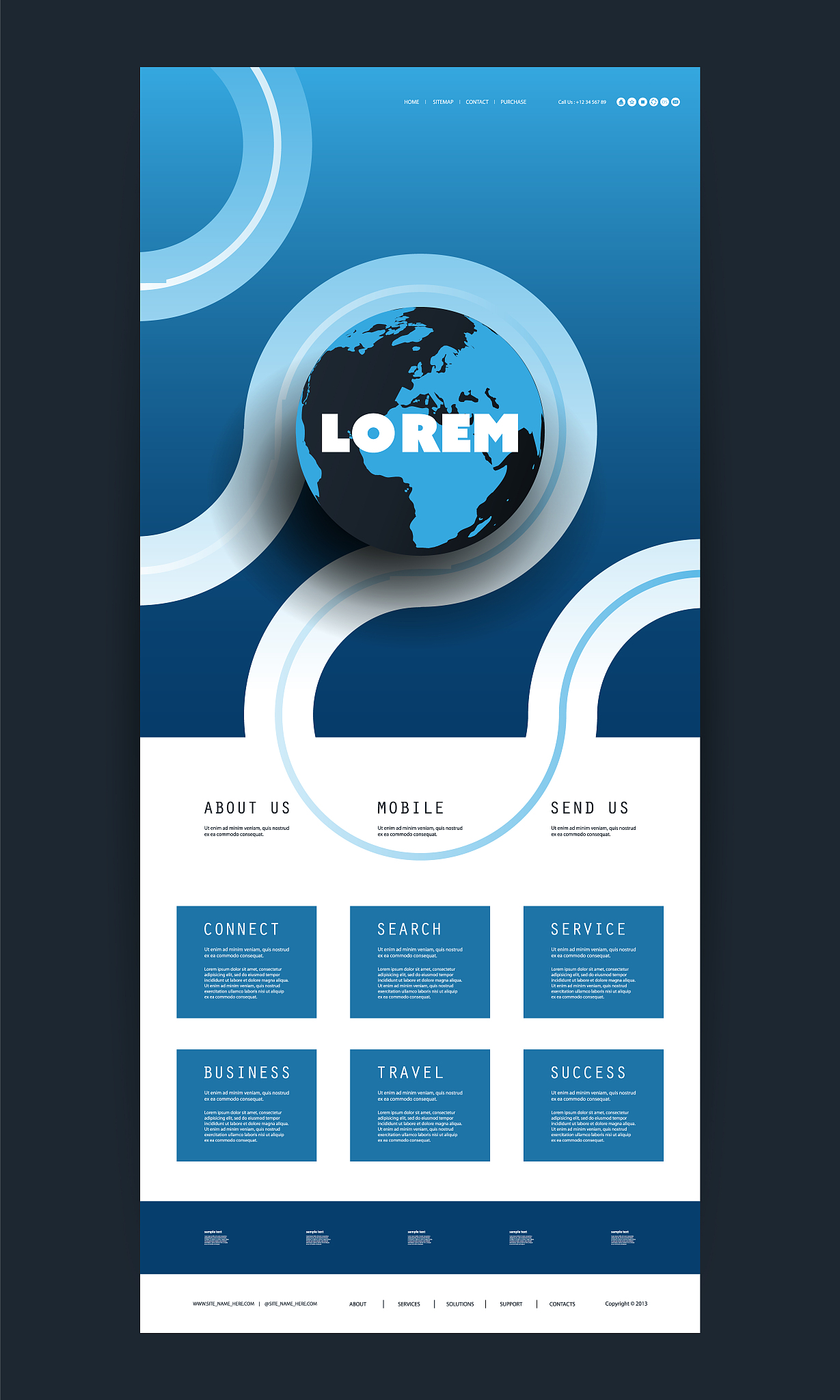 one page website template