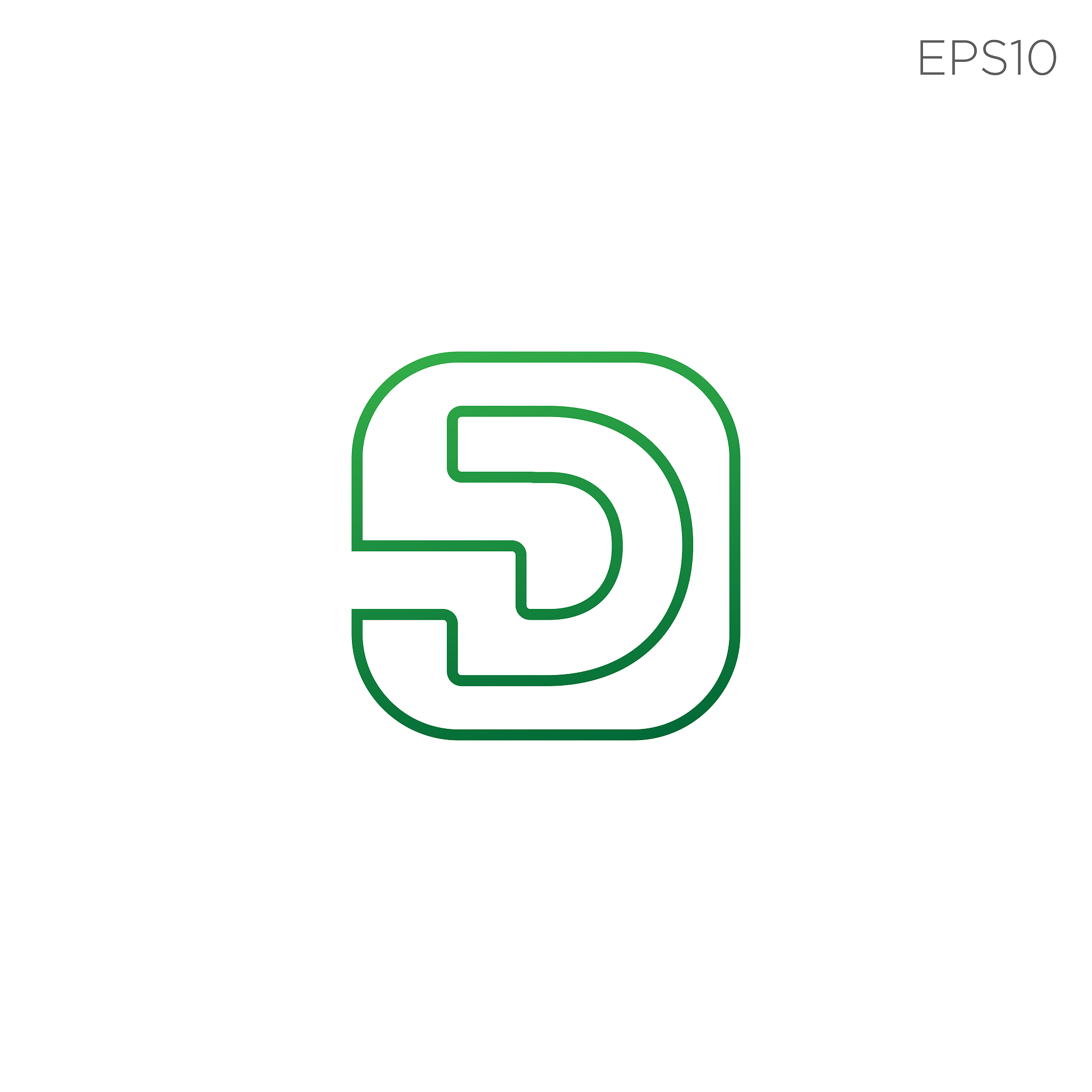 letter d symbol lettermark vector design