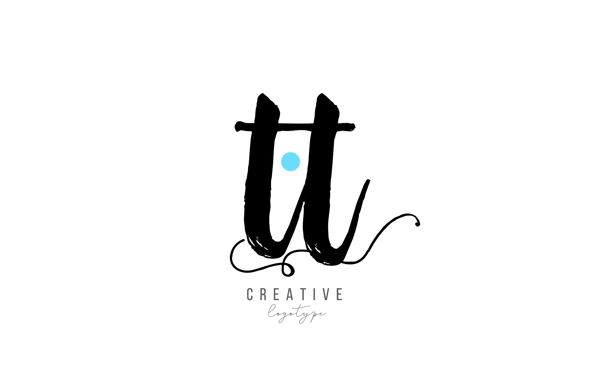 tt t t vintage letter alphabet combination logo