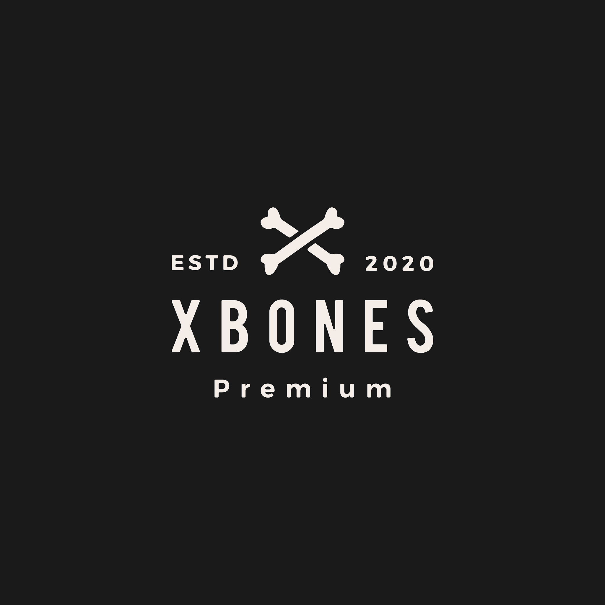 x bone dog food hipster vintage logo icon