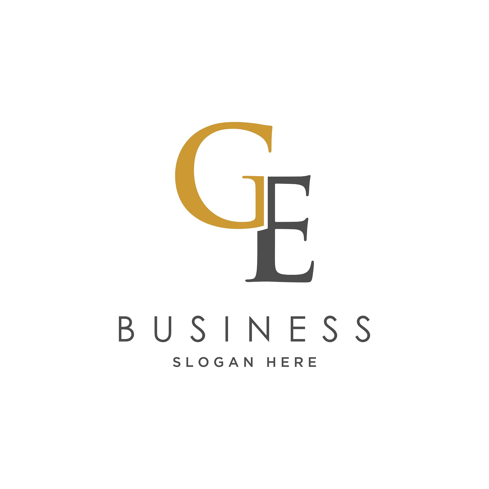 unique perfect modern stylish attractive geometric "ge" initial 