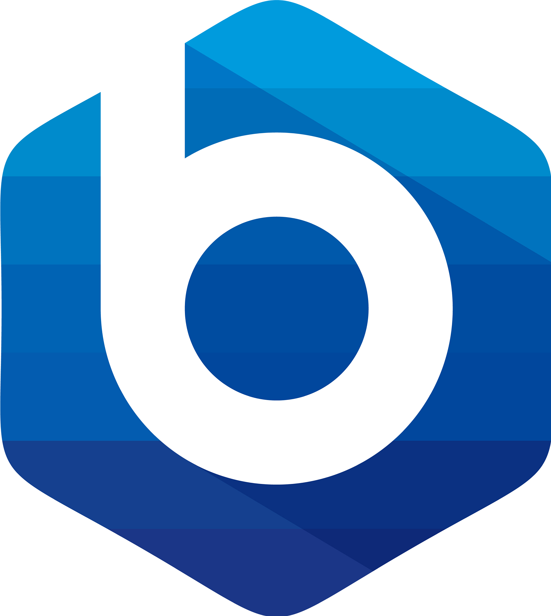 hexagon letter b logo icon design