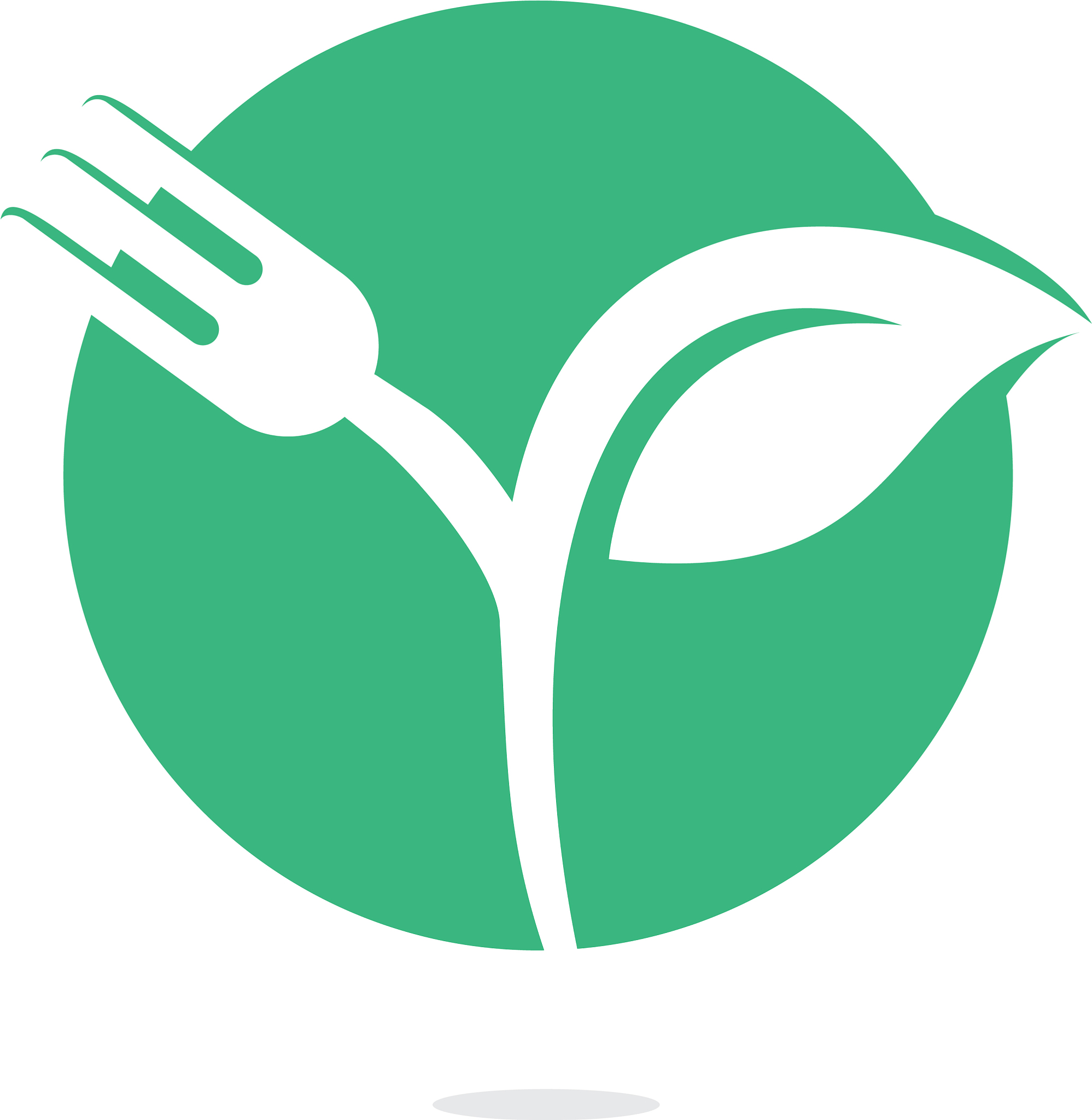 fork and leaf logo design