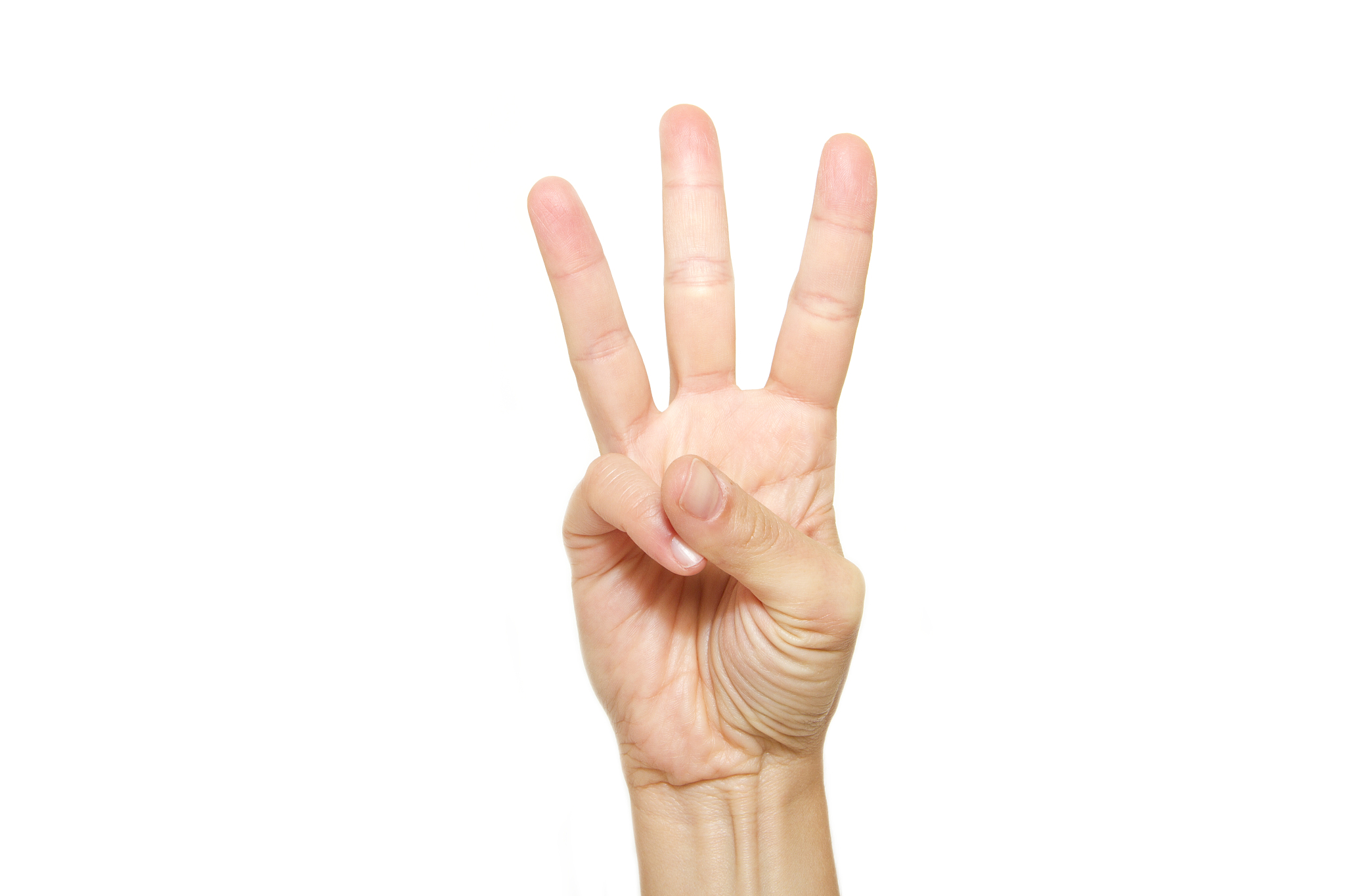counting woman hand
