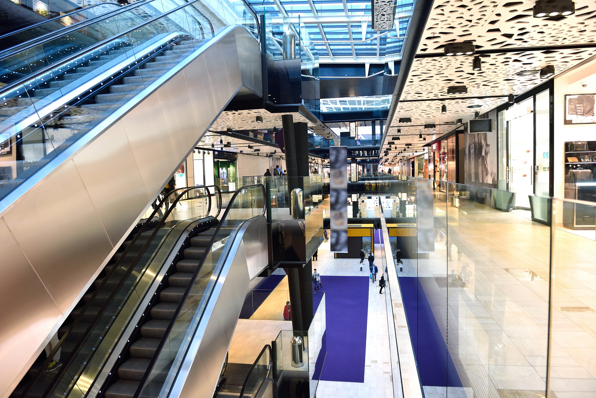 modern bright shopping mall indoor architecture