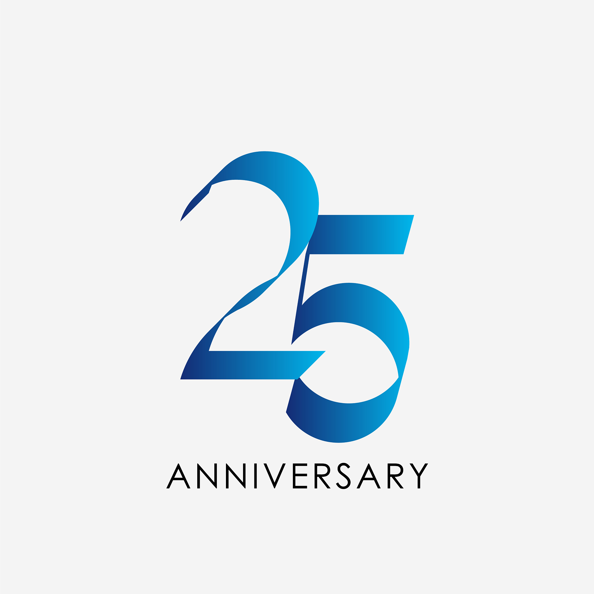 25 years anniversary celebration template design