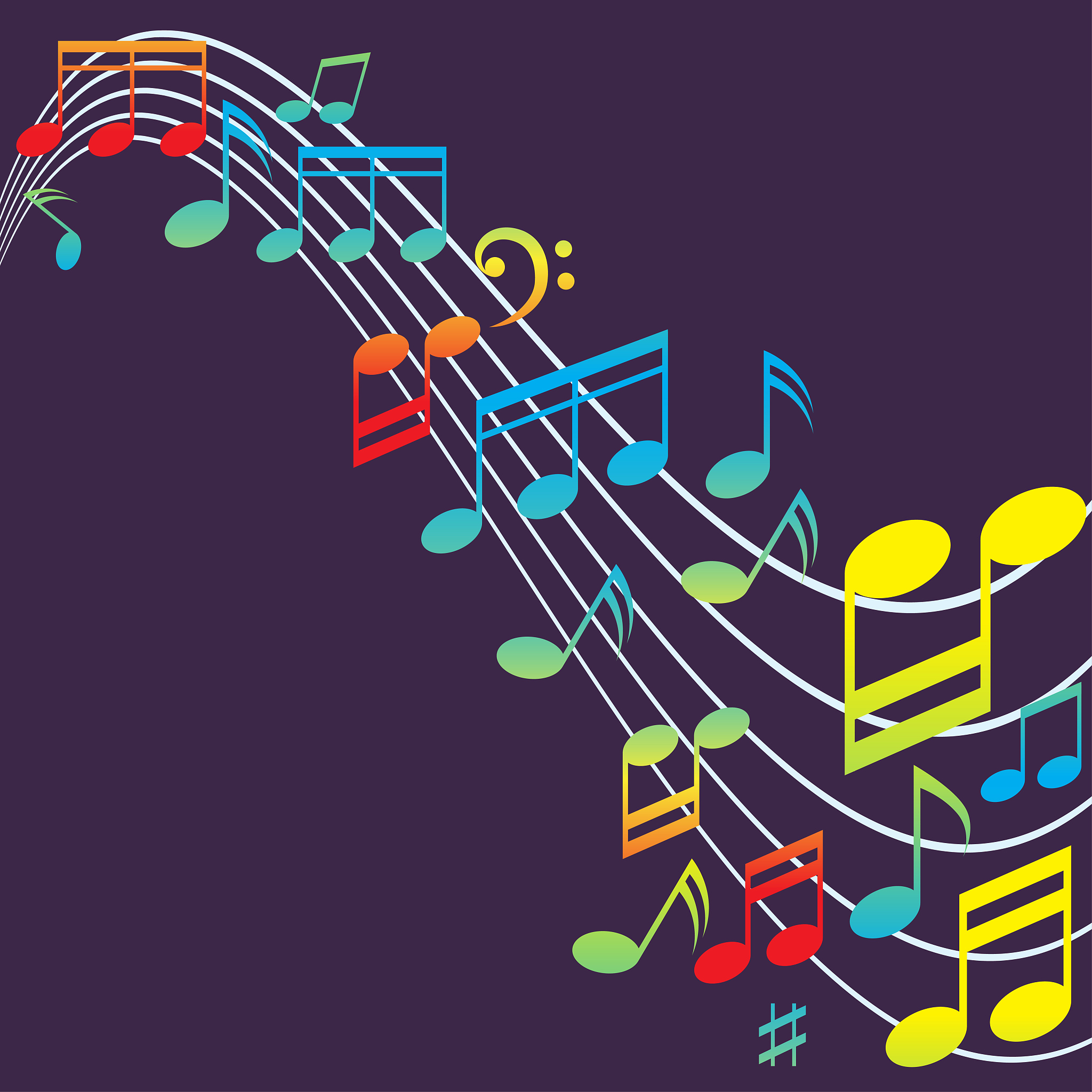 music notes for music background. vector illustration