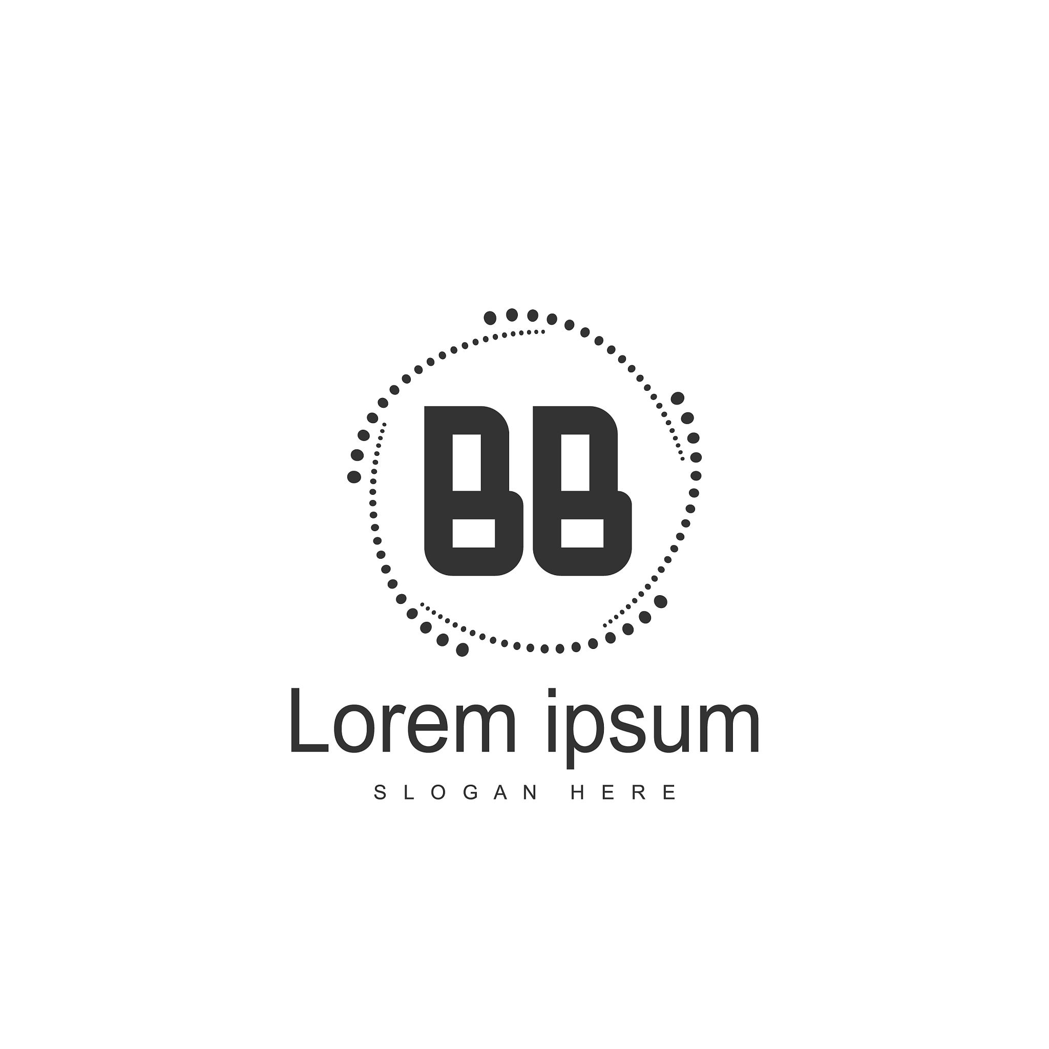 letter logo bb template design