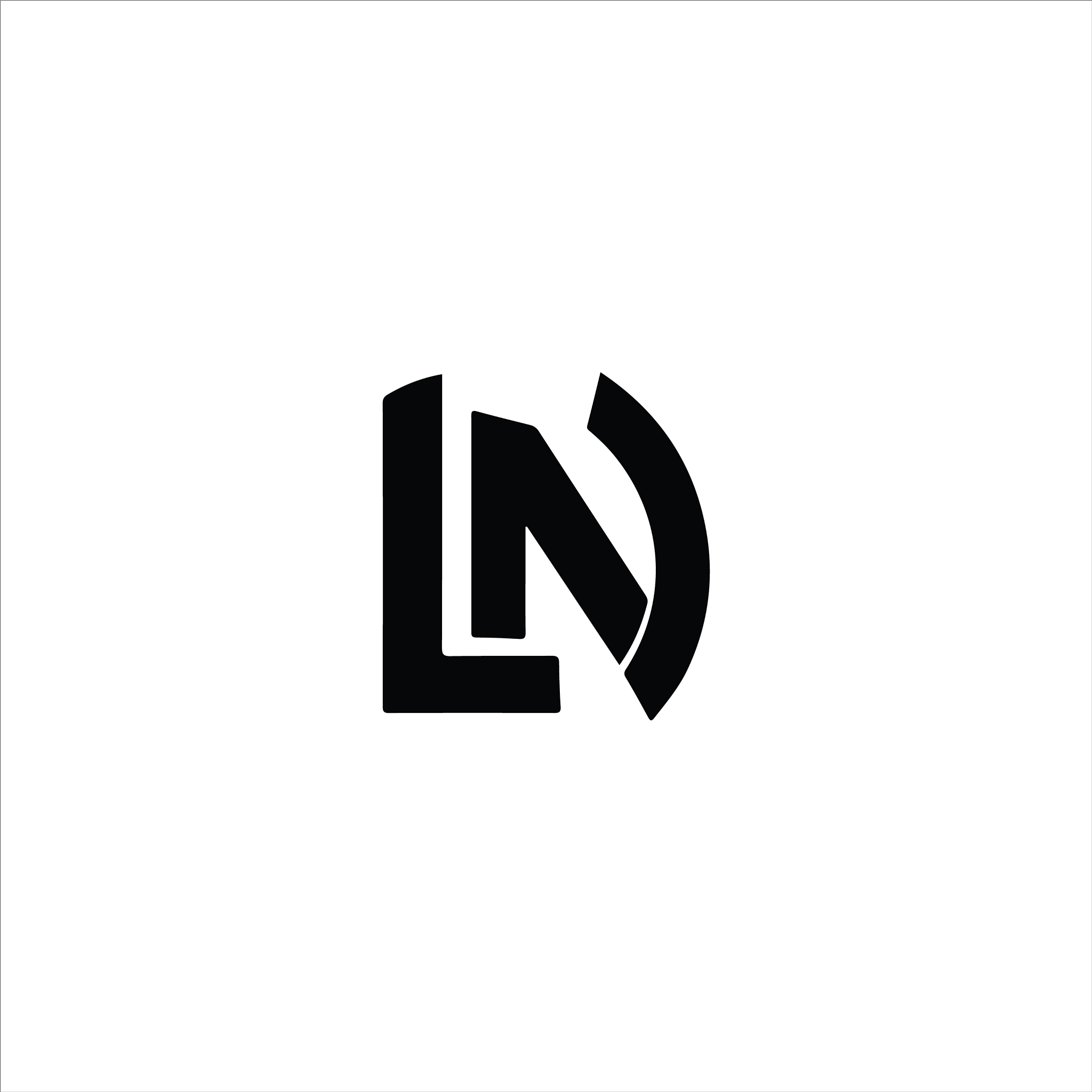 initial letter ln or nl logo design template