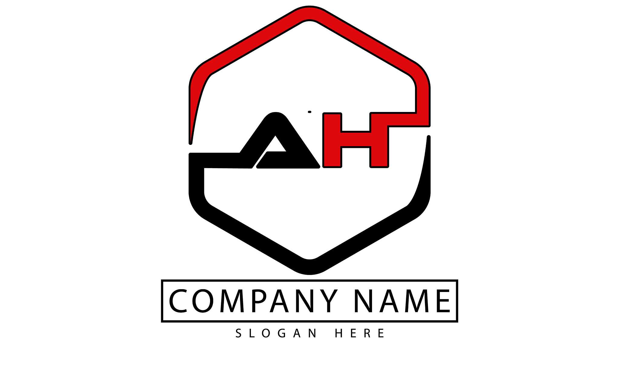 ah letter logo