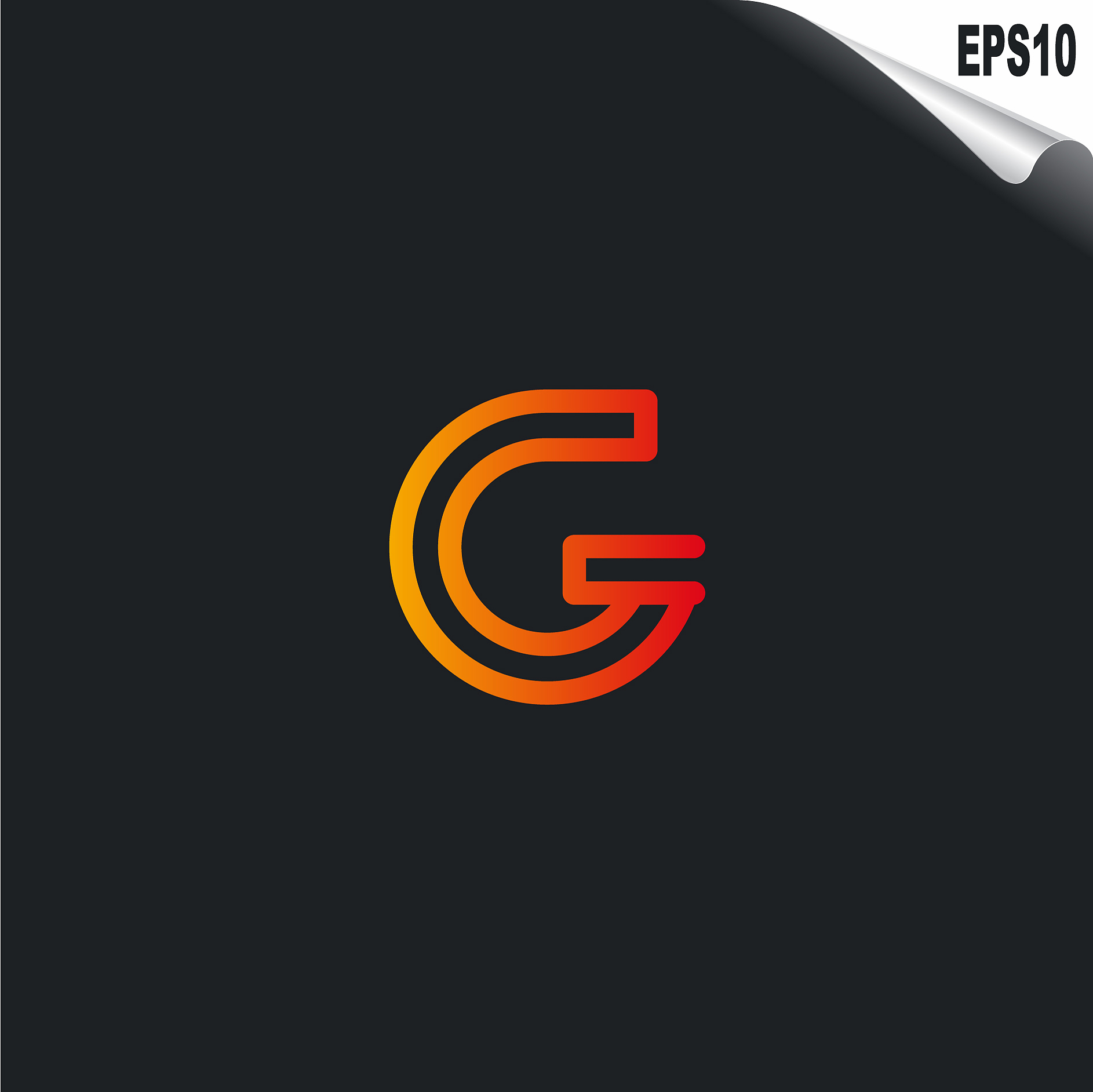initial g logo monogram design template simple