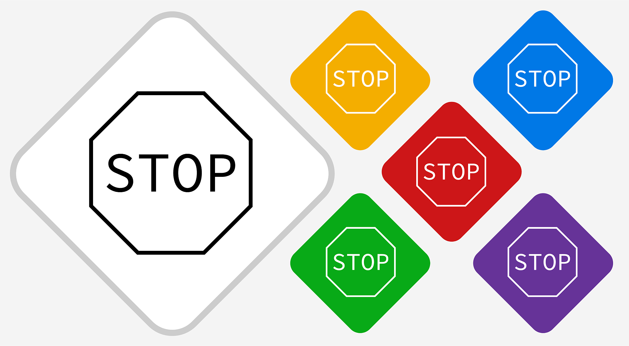 simple stop sign icon