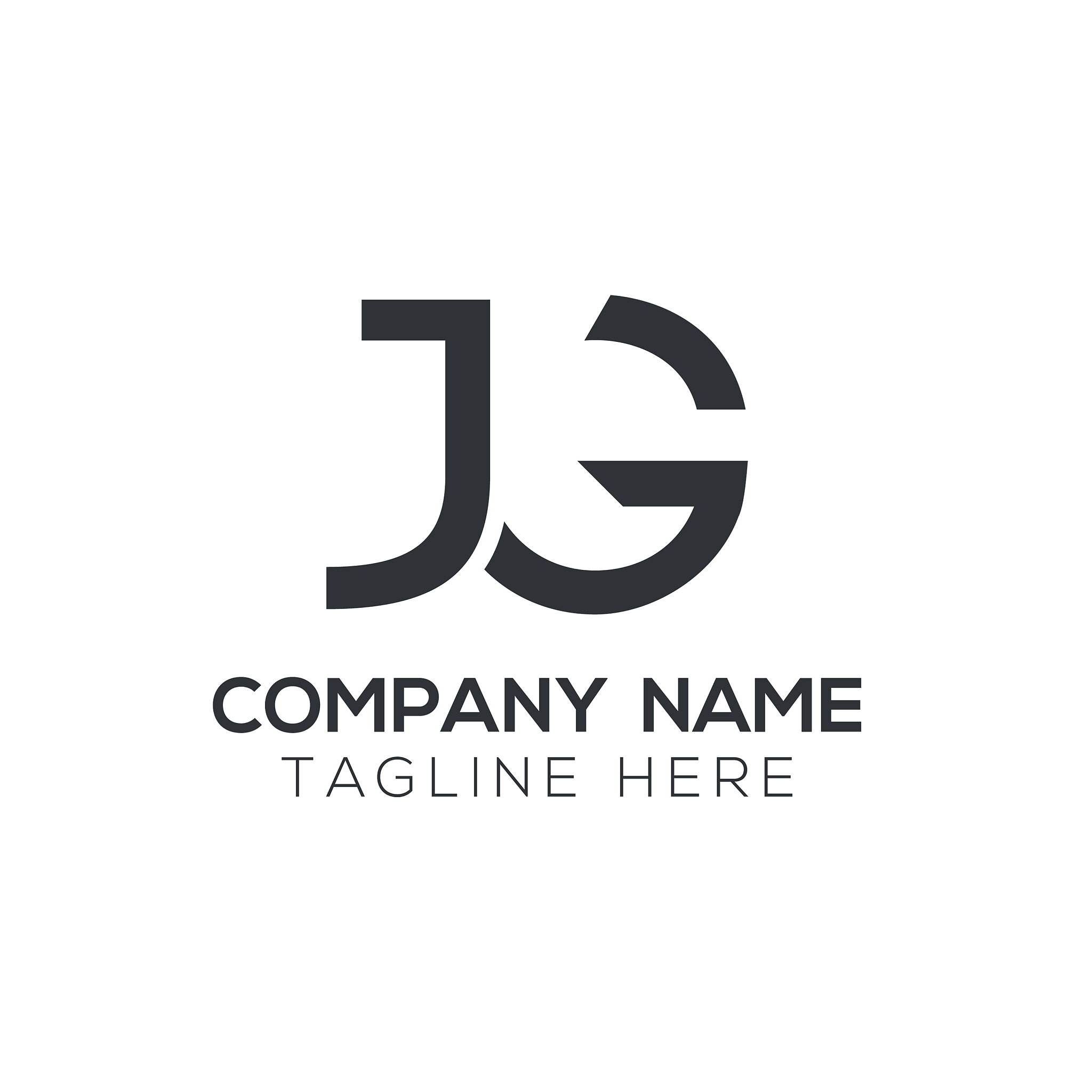 creative letter jf logo design template initial