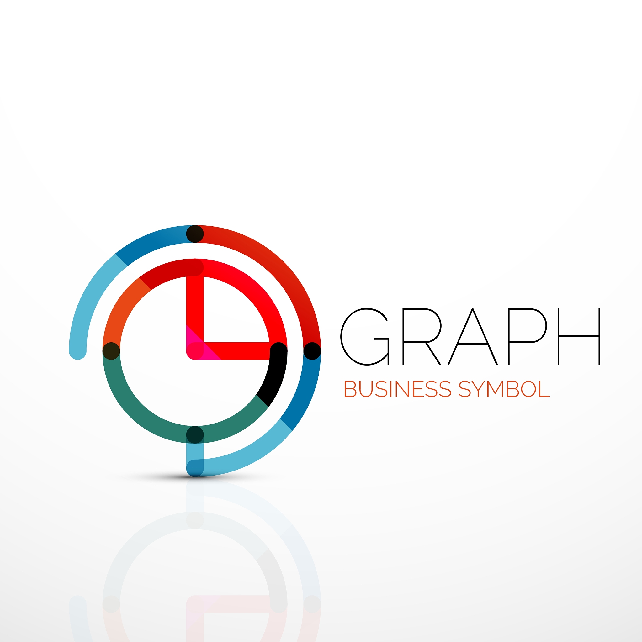 abstract logo idea linear chart or graph