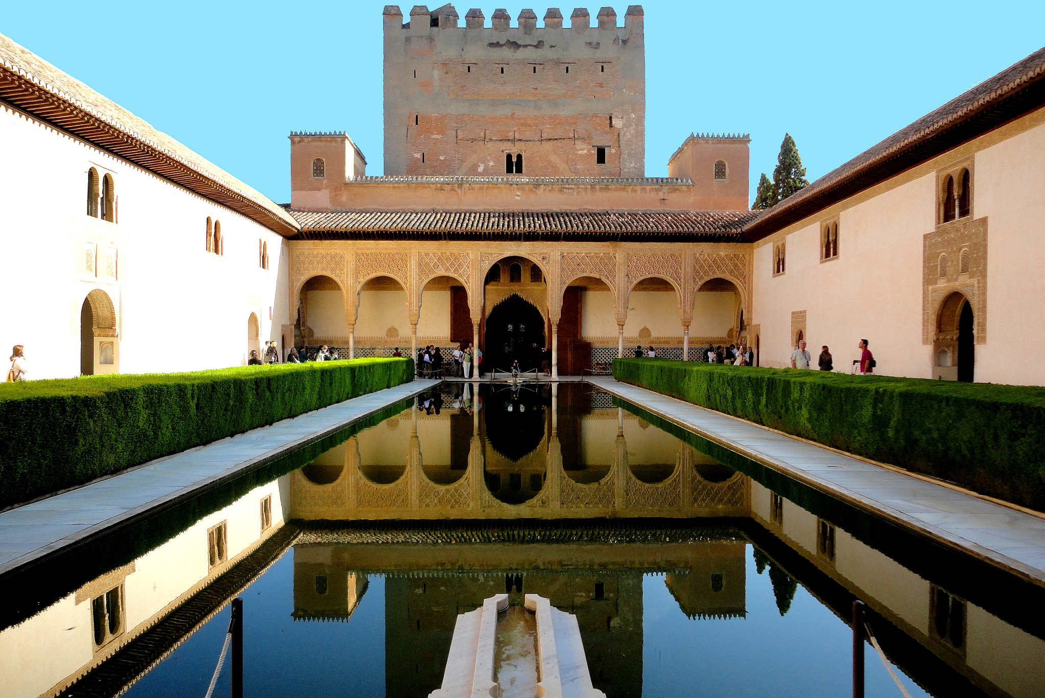 alhambra, myrtles yard, granada, andalusia, spain