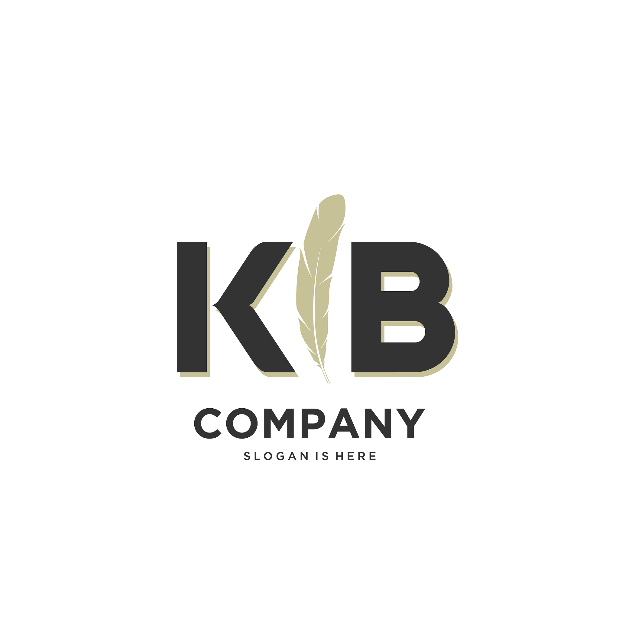 initial kb letter unique attractive creative