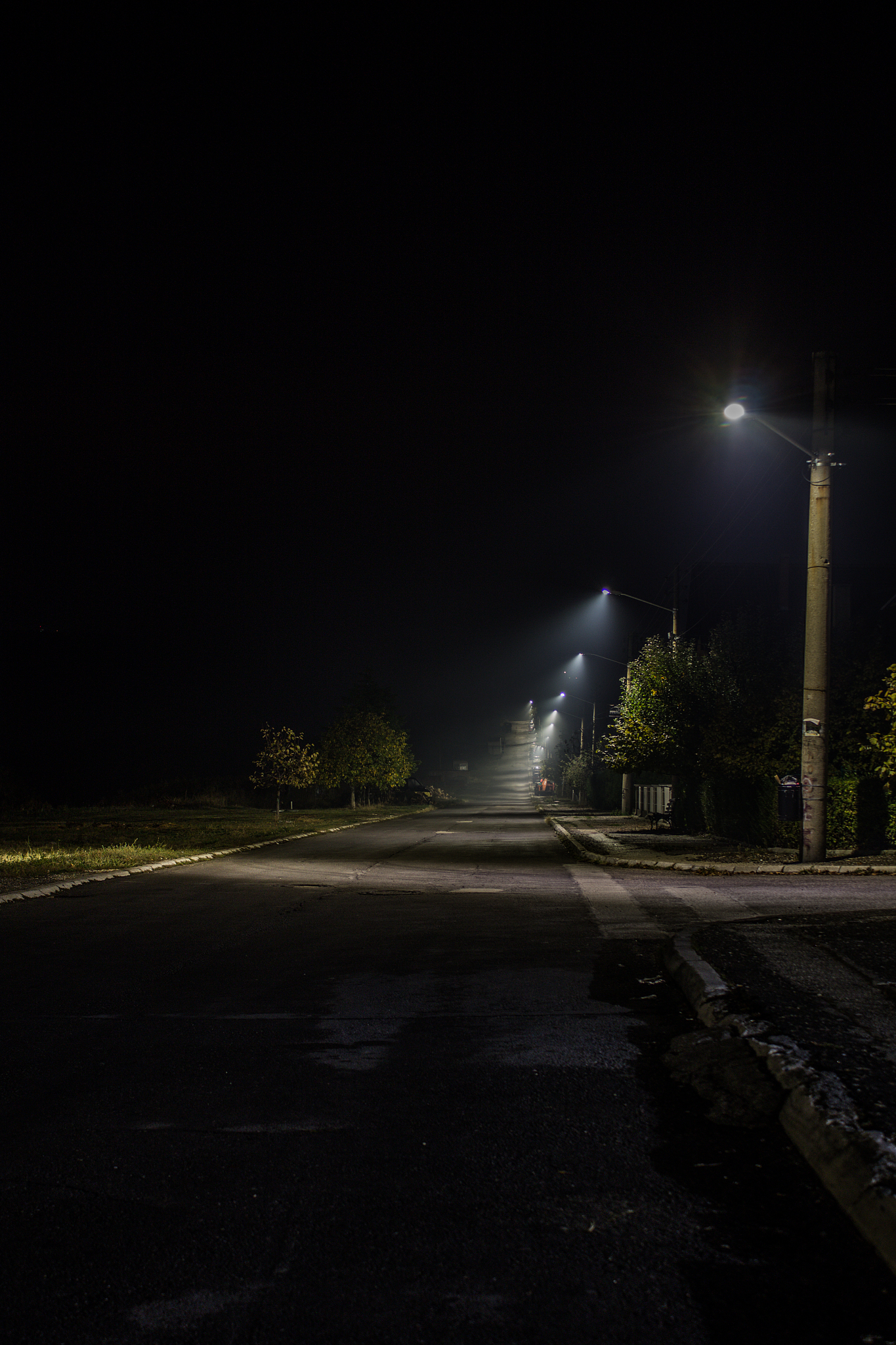 night photography of a street