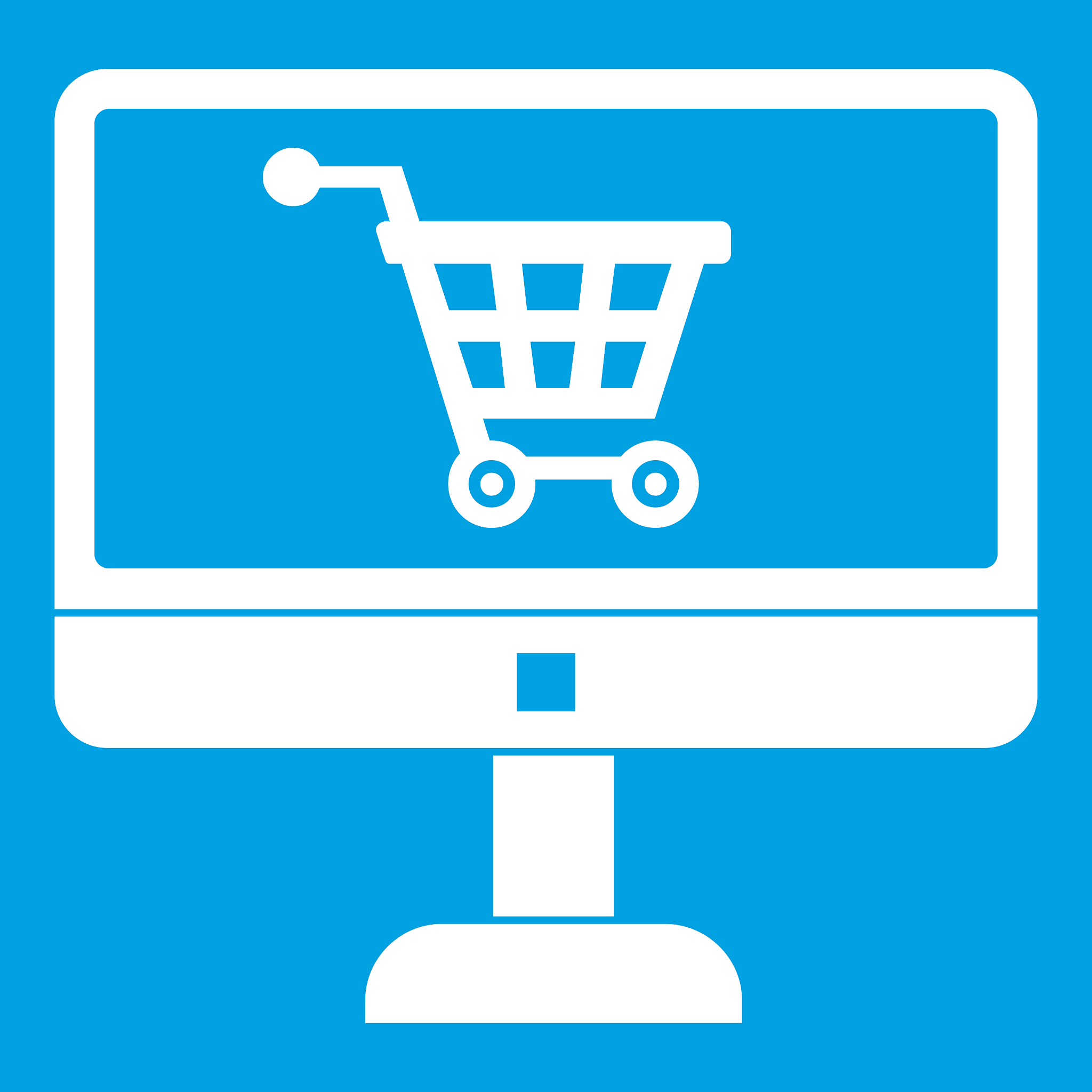 purchase at online store through computer icon