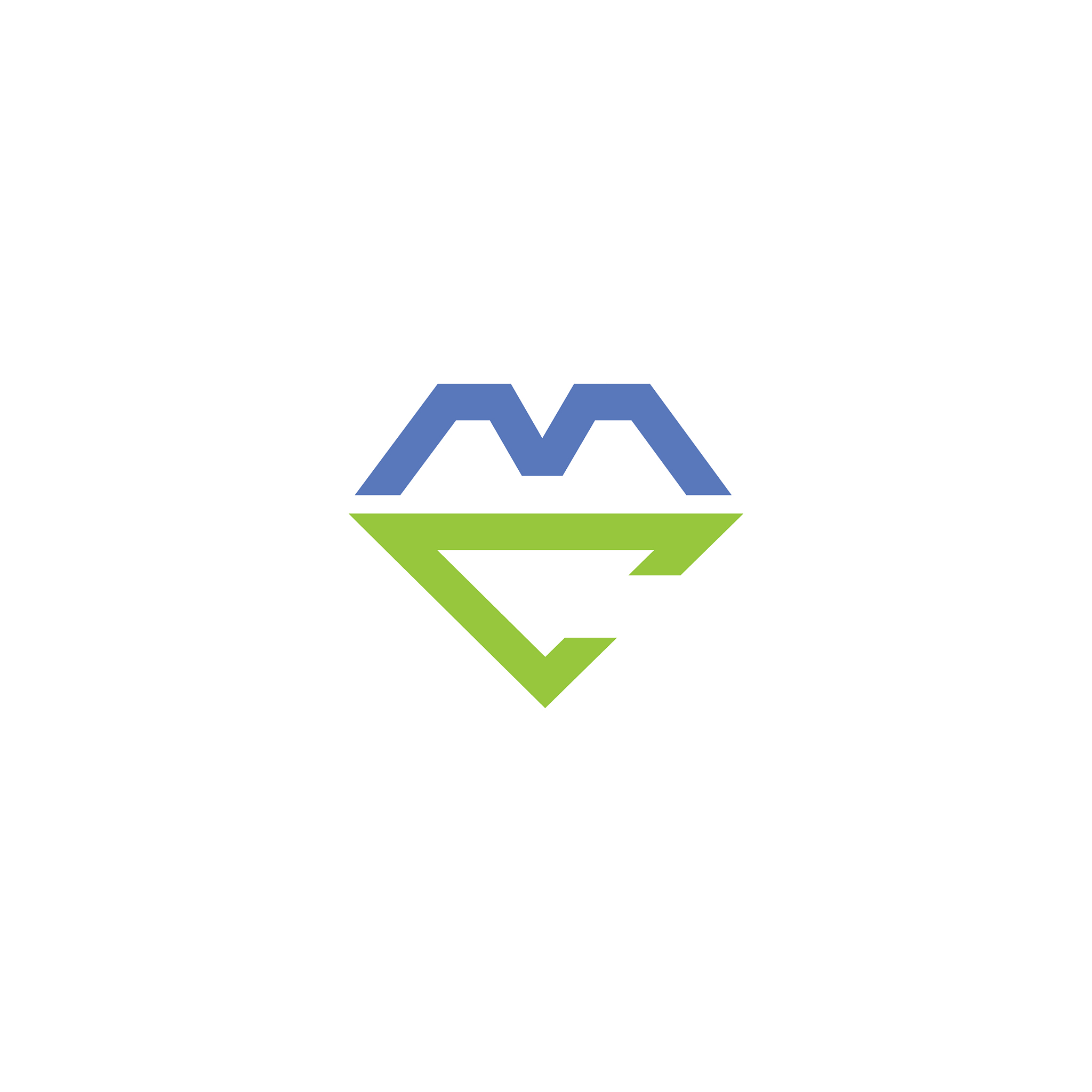 initial letter mc or cm logo design template