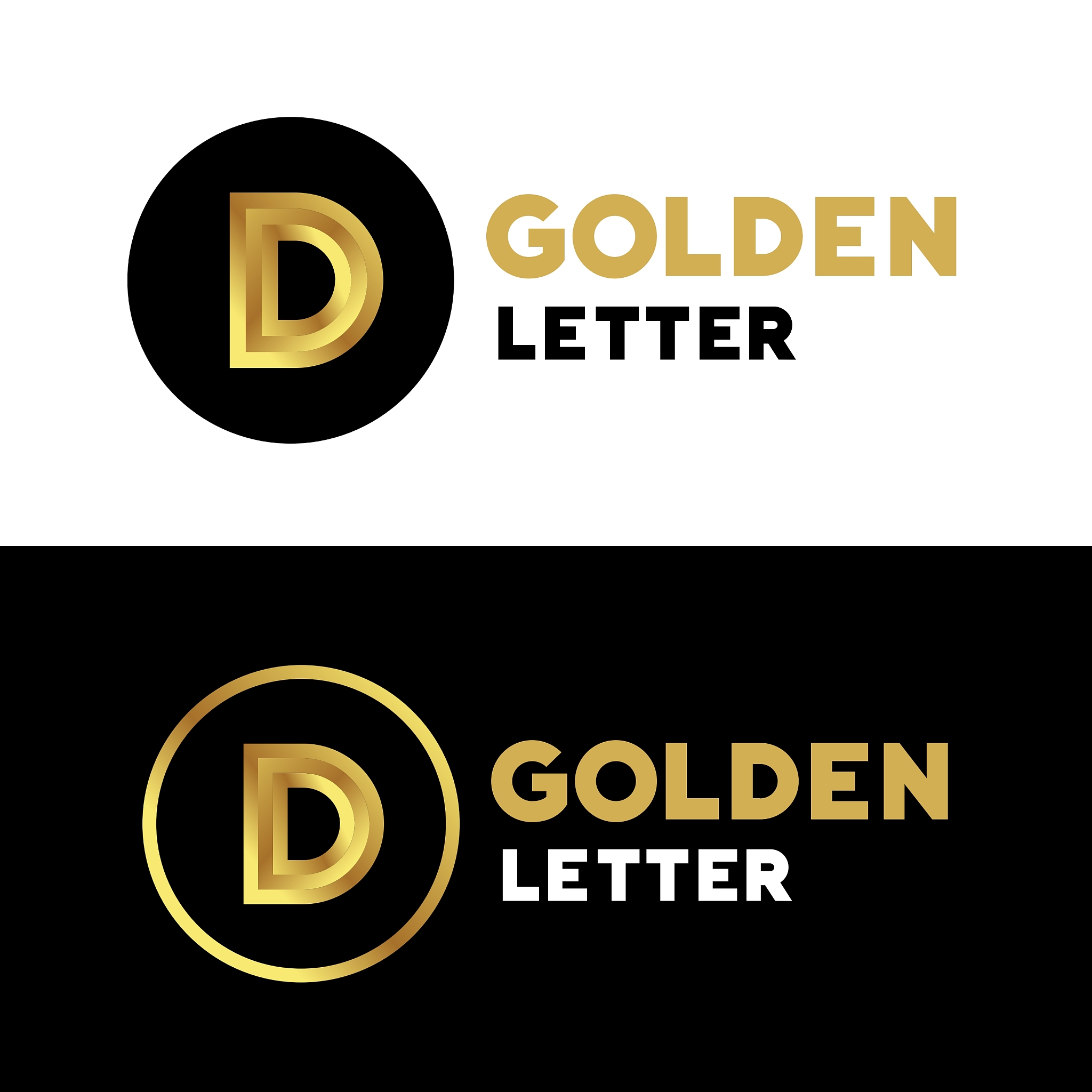 letter d logo icon design template elements