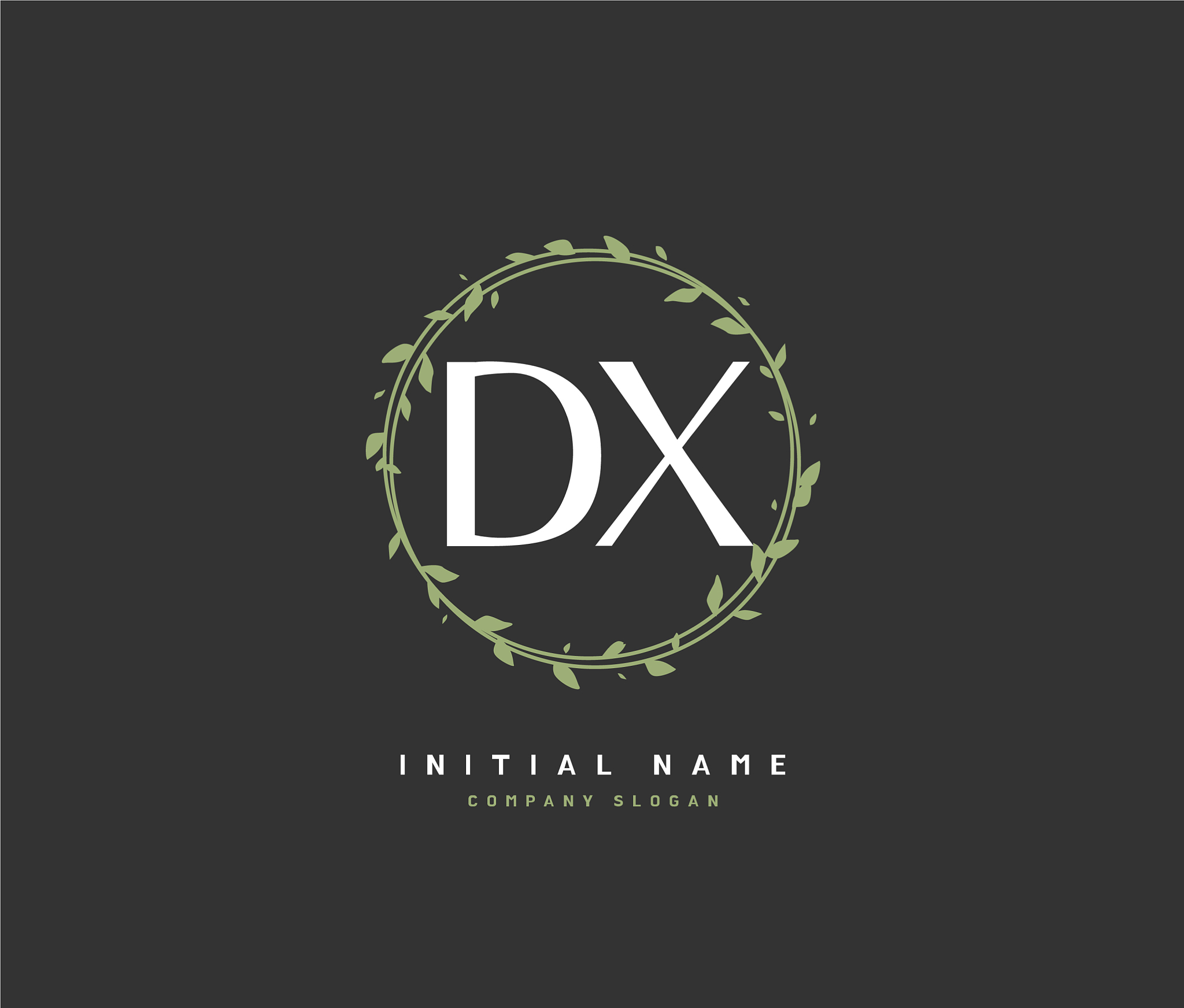 d x dx beauty initial logo handwriting logo of