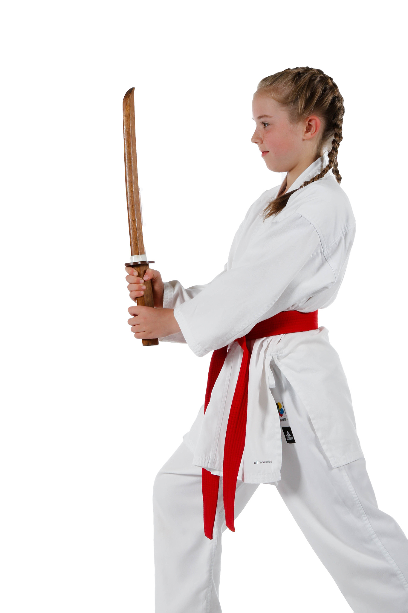 tween age girl doing karate