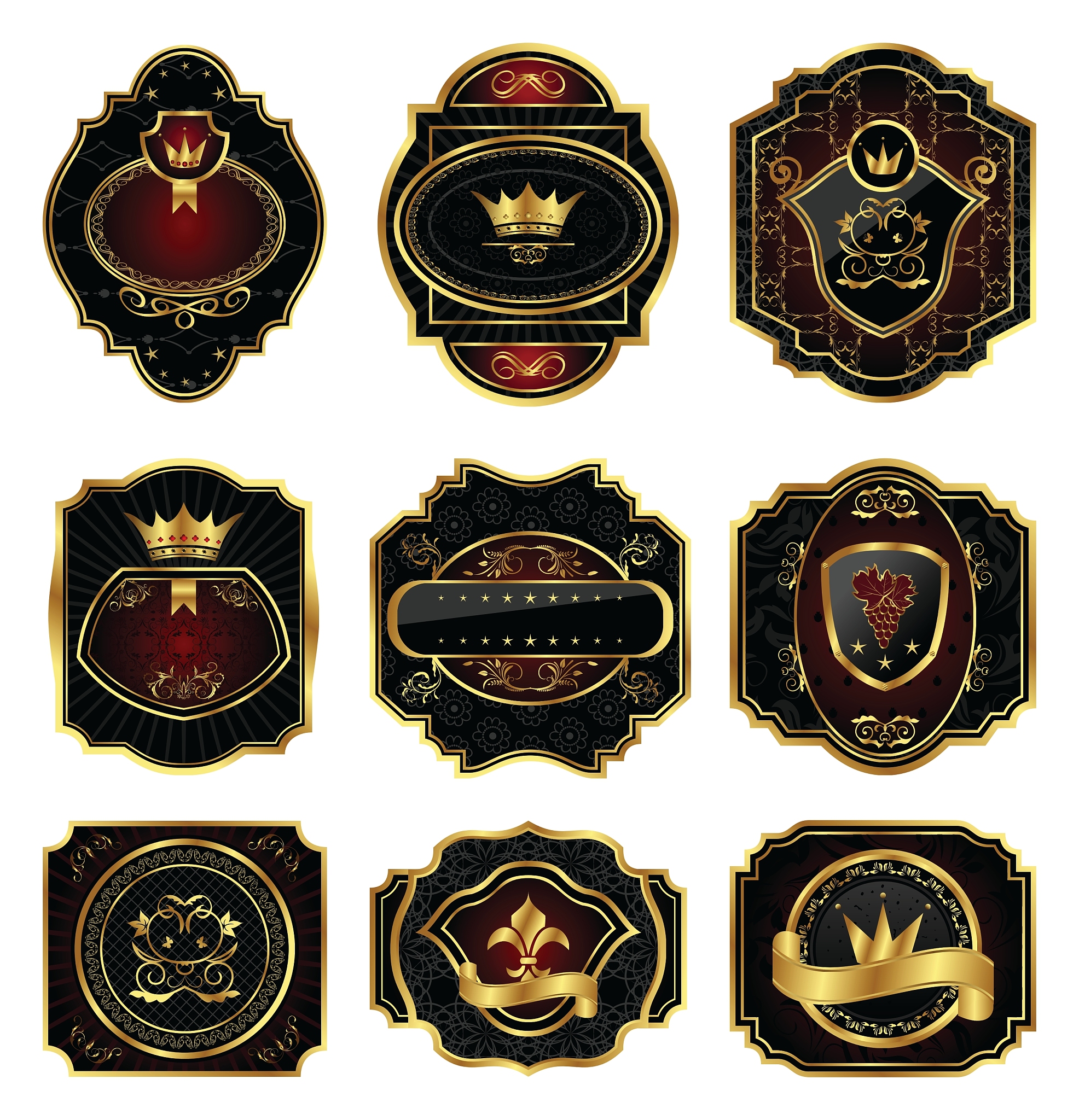 golden frames vector